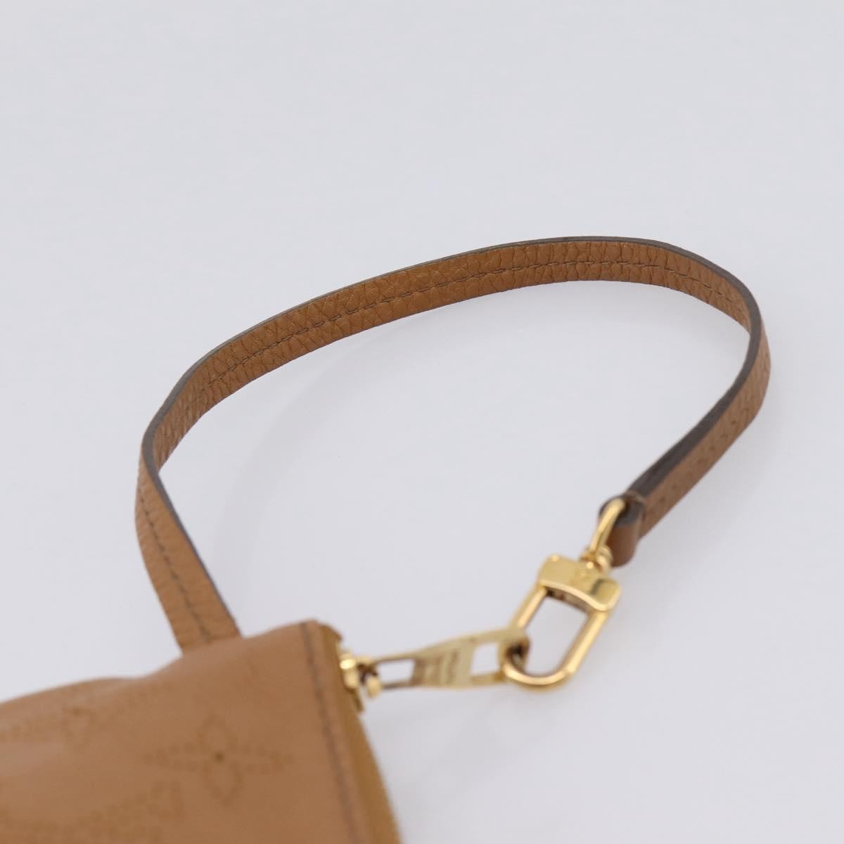 Louis Vuitton Selene Pochette Mahina Leather Camel Leather Clutche & Pouche Bag (Pre-Owned)