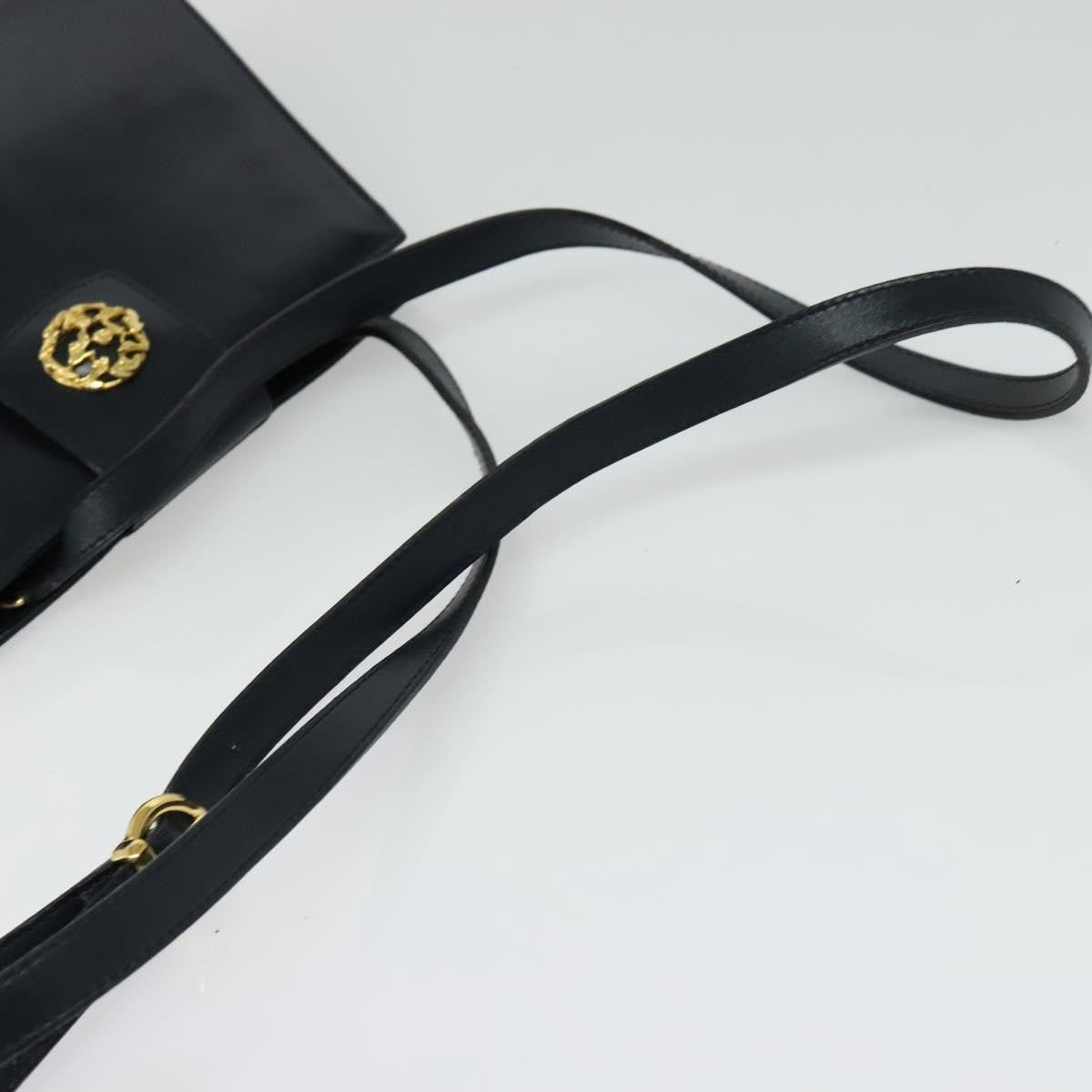 Salvatore Ferragamo Shoulder Leather Navy Leather Shoulder Bag Bag (Pre-Owned)