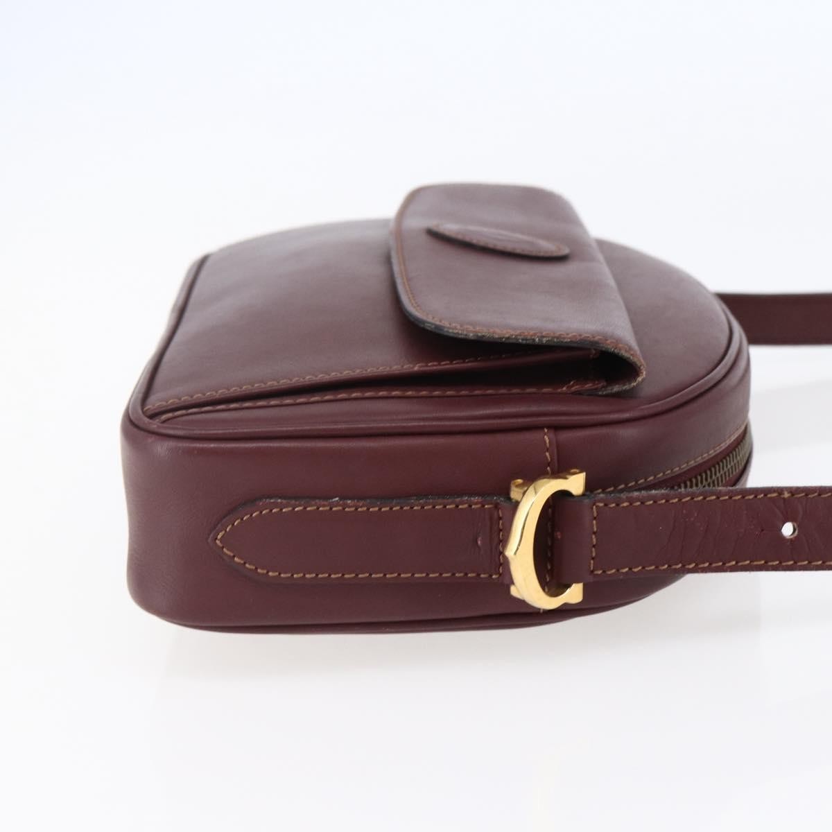 Cartier Must De Cartier Leather Burgundy Leather Bag (Pre-Owned)
