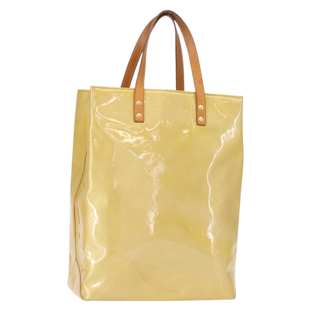 Louis Vuitton Reade Monogram Vernis Beige Patent_Leather Handbag (Pre-Owned)