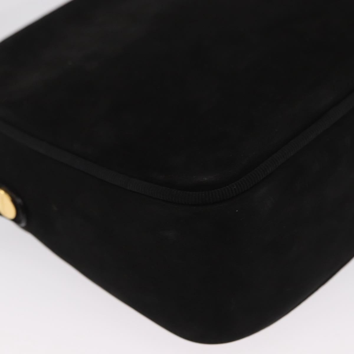 Salvatore Ferragamo Vala Clutch Suede Black Suede Clutche & Pouche Bag (Pre-Owned)