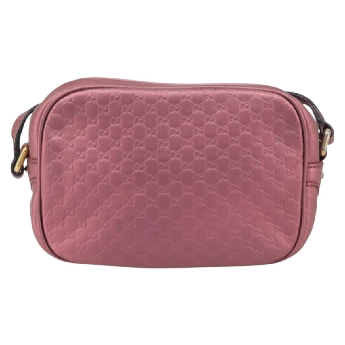 Gucci Sunshine Disco Microguccissima Leather Pink Leather Crossbody Bag Bag (Pre-Owned)