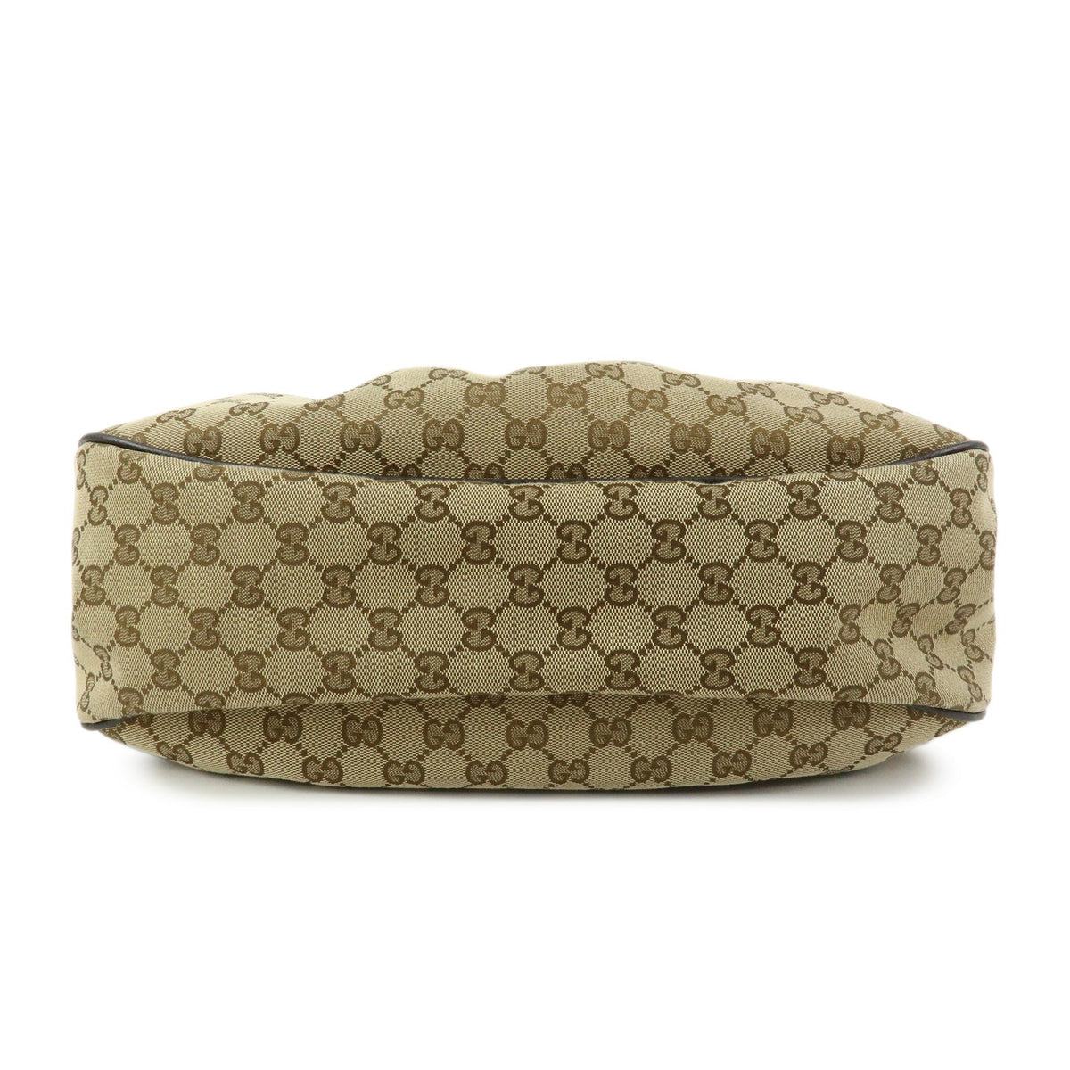 Gucci Sukey Hobo Gg Canvas With Leather Beige Canvas Shoulder Bag Bag (Pre-Owned)