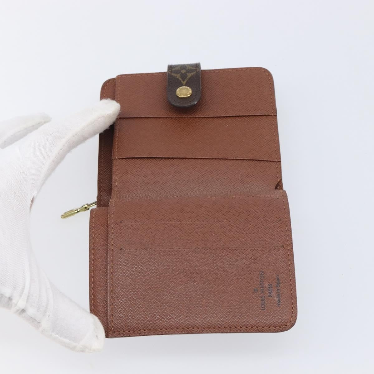 Louis Vuitton Compact Zippe Monogram Canvas Brown Canvas Wallets Accessory (Pre-Owned)
