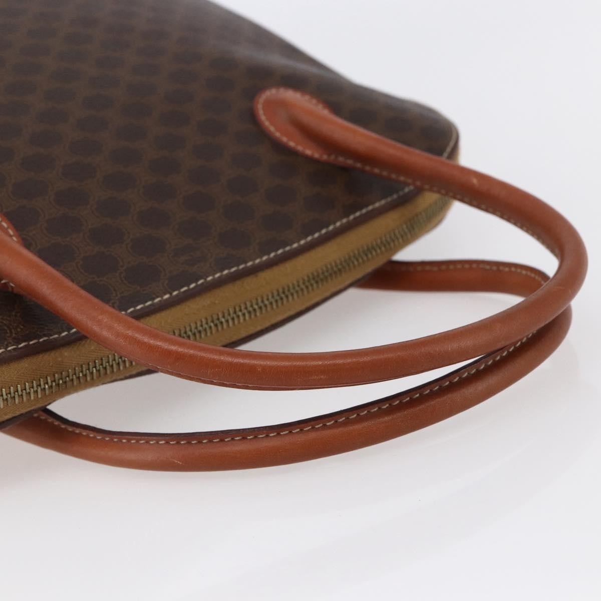 Celine Vintage Macadam Canvas Brown Canvas Handbag (Pre-Owned)