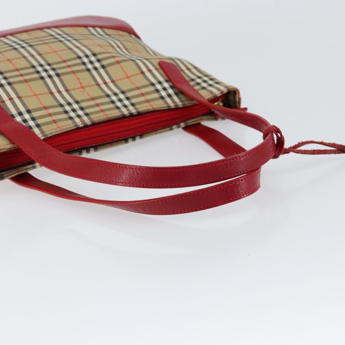 Burberry Nova Check Nova Check Canvas Beige Canvas Handbag (Pre-Owned)