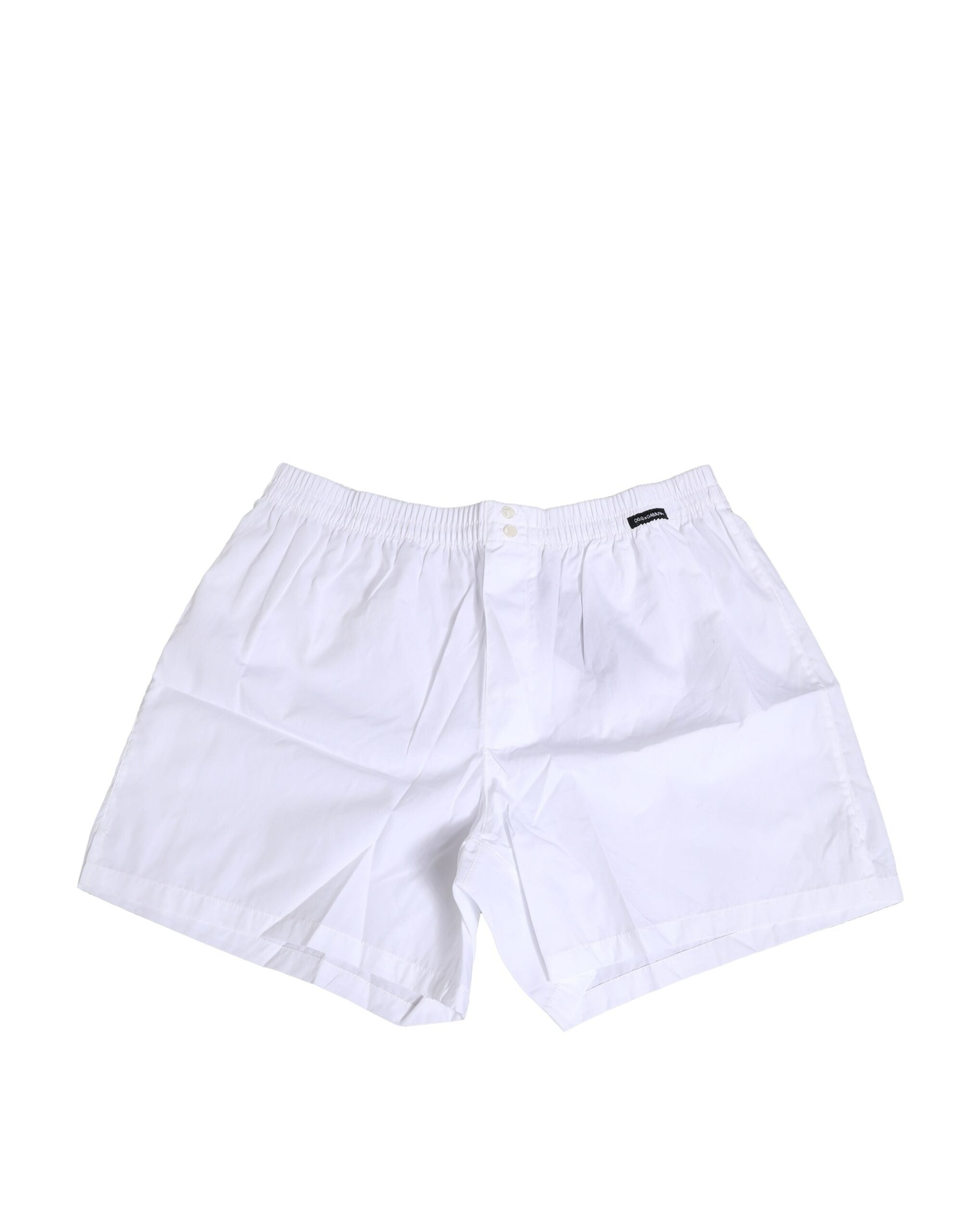 Dolce & Gabbana White Cotton Regular Boxer Shorts Men's Underwear