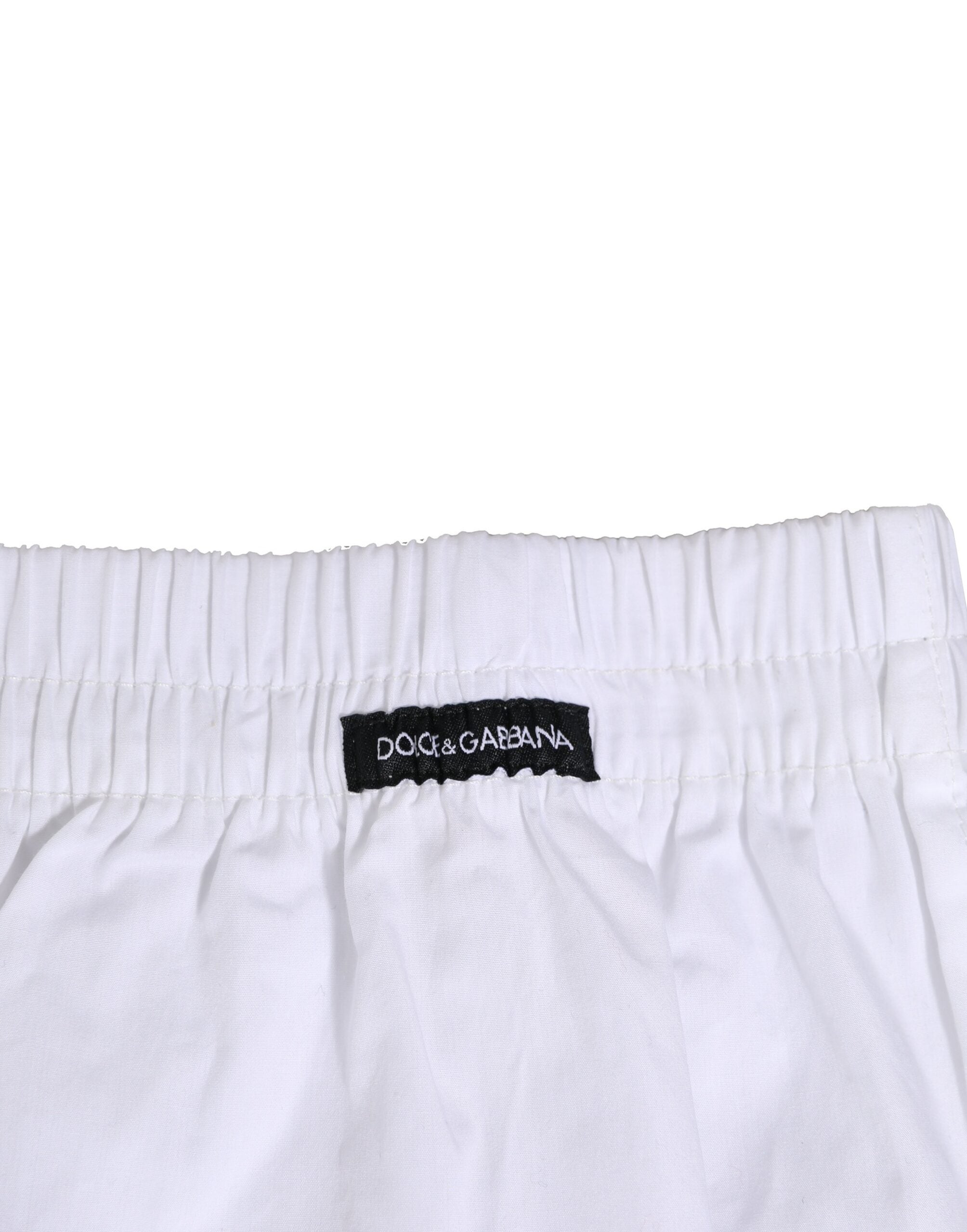 Dolce & Gabbana White Cotton Regular Boxer Shorts Men's Underwear