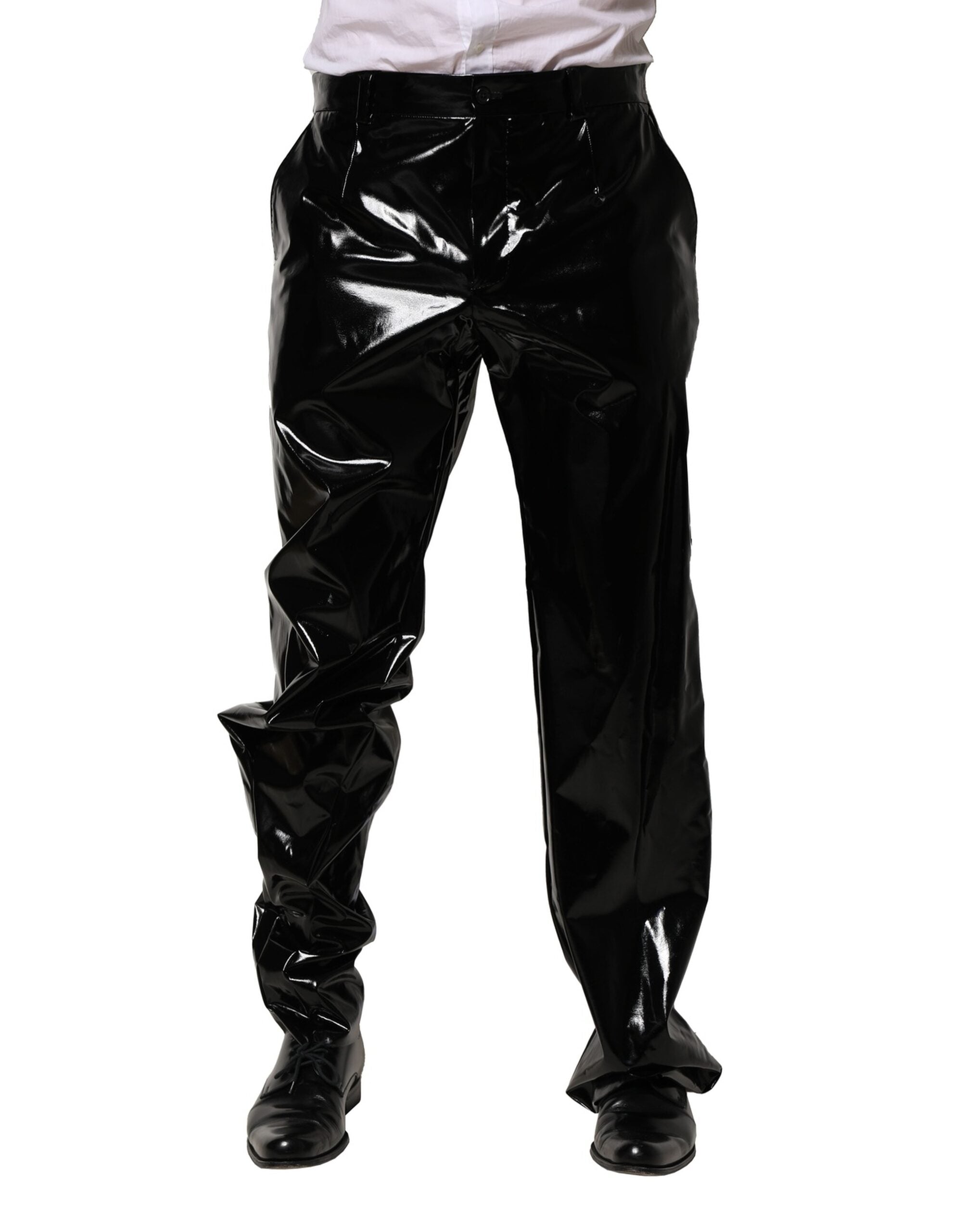 Dolce & Gabbana Black Nylon Straight Men Men's Pants