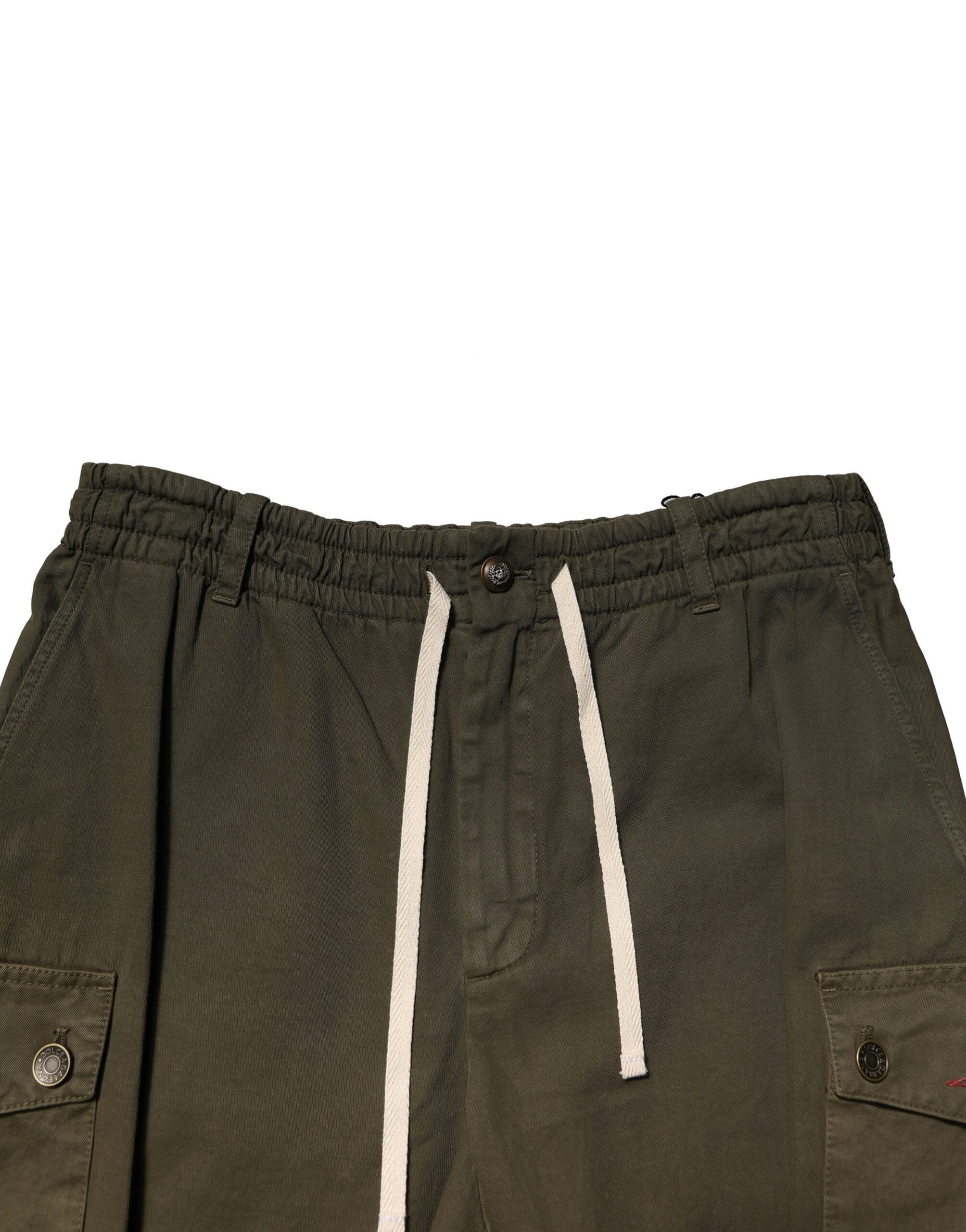 Dolce & Gabbana Brown Cotton Cargo Drawstring Men's Pants