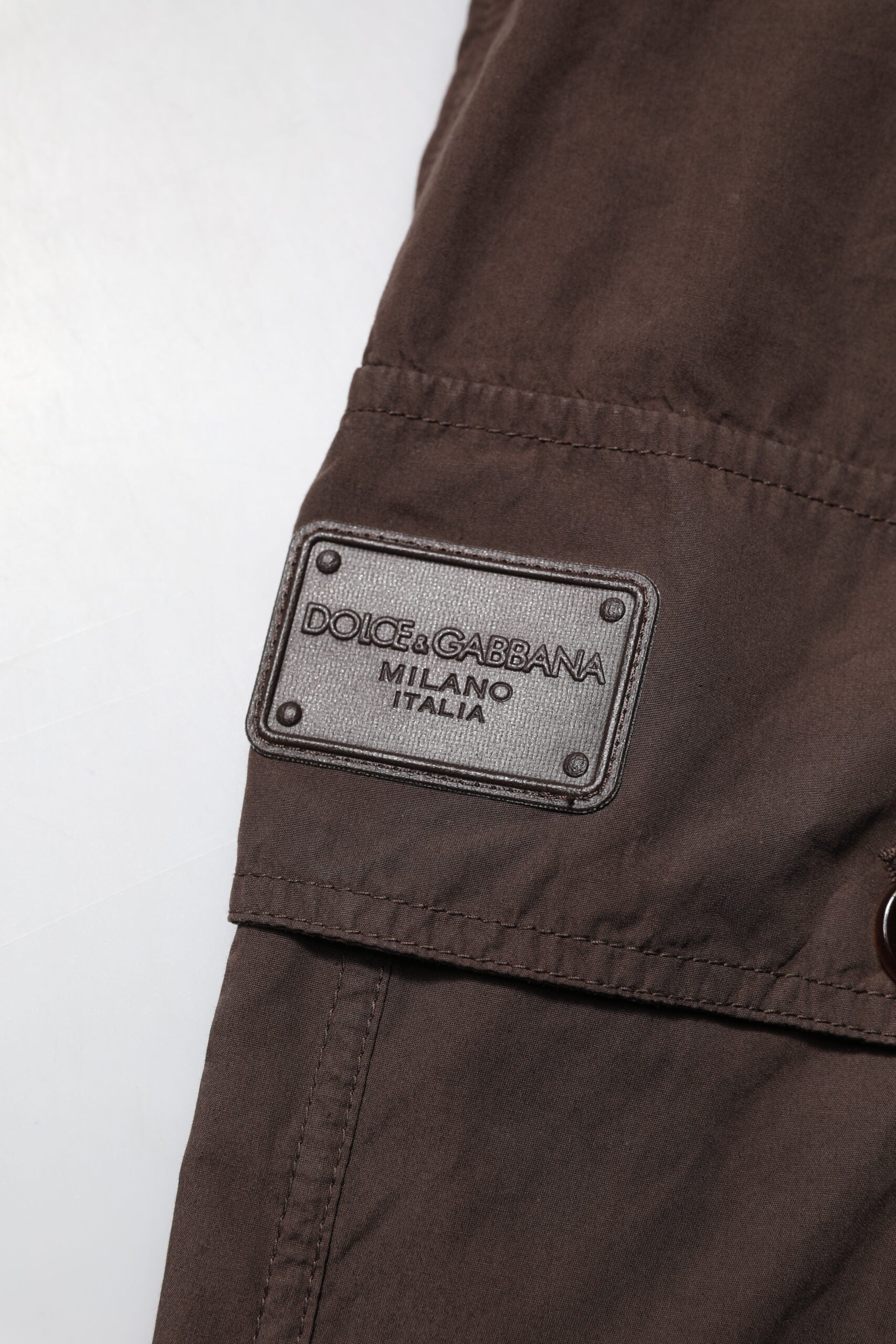 Dolce & Gabbana Brown Cotton Cargo Jogger Men Men's Pants (Pre-Owned)