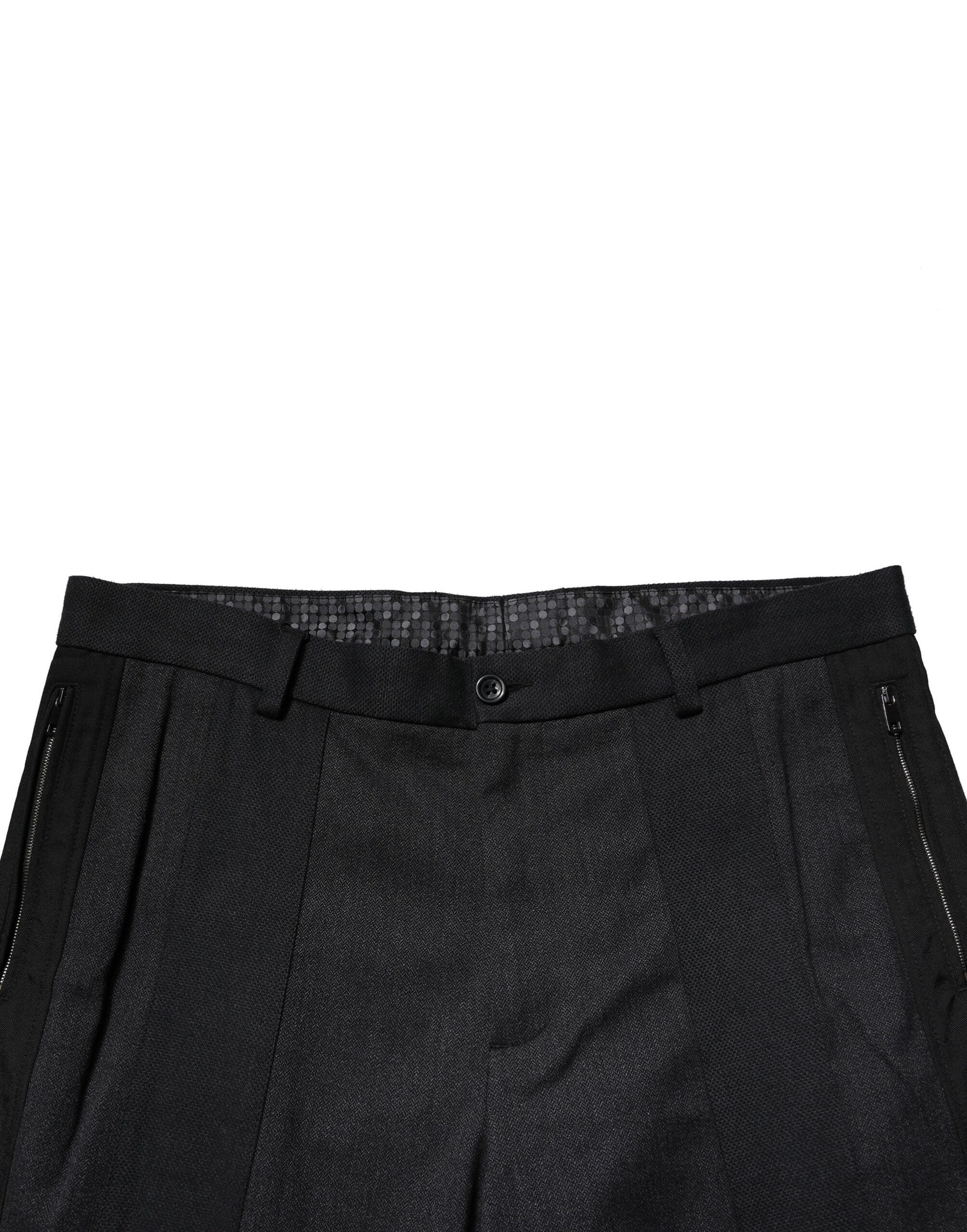 Dolce & Gabbana Black Cotton Dress Slim Formal Men's Pants