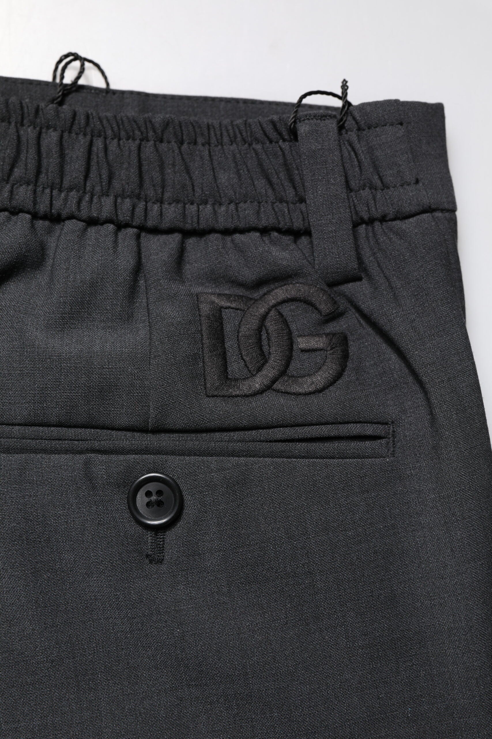 Dolce & Gabbana Black Wool Dress Slim Formal Men's Pants (Pre-Owned)