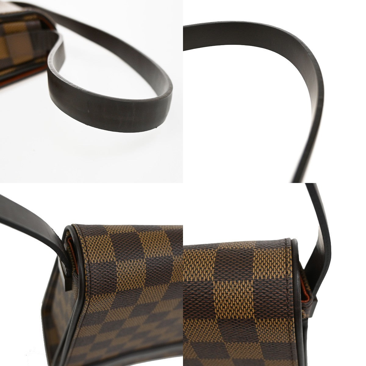 Louis Vuitton Tribeca Carre Damier Ebene Brown Canvas Shoulder Bag Bag (Pre-Owned)