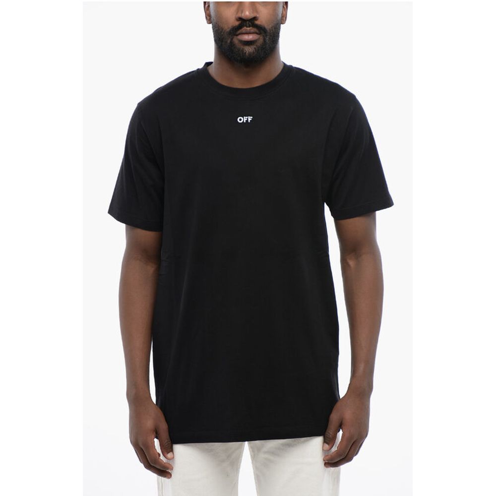 Off-White Black Cotton ARROW Crew-neck Men's T-shirt