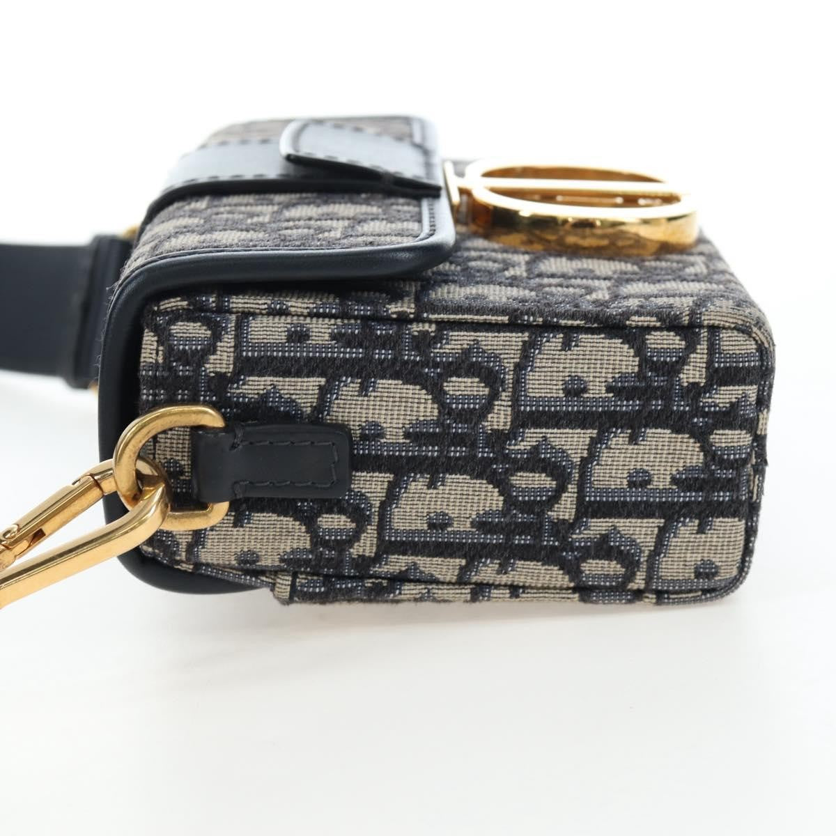 Christian Dior 30 Montaigne Box Oblique Canvas Navy Canvas Handbag (Pre-Owned)