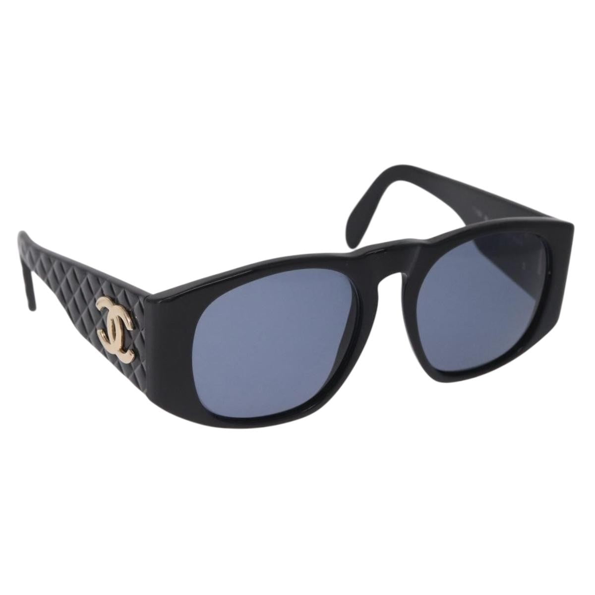 Chanel Cc Logo Matelasse Sunglasses Eye Wear Plastic Black Plastic Sunglasse Accessory (Pre-Owned)
