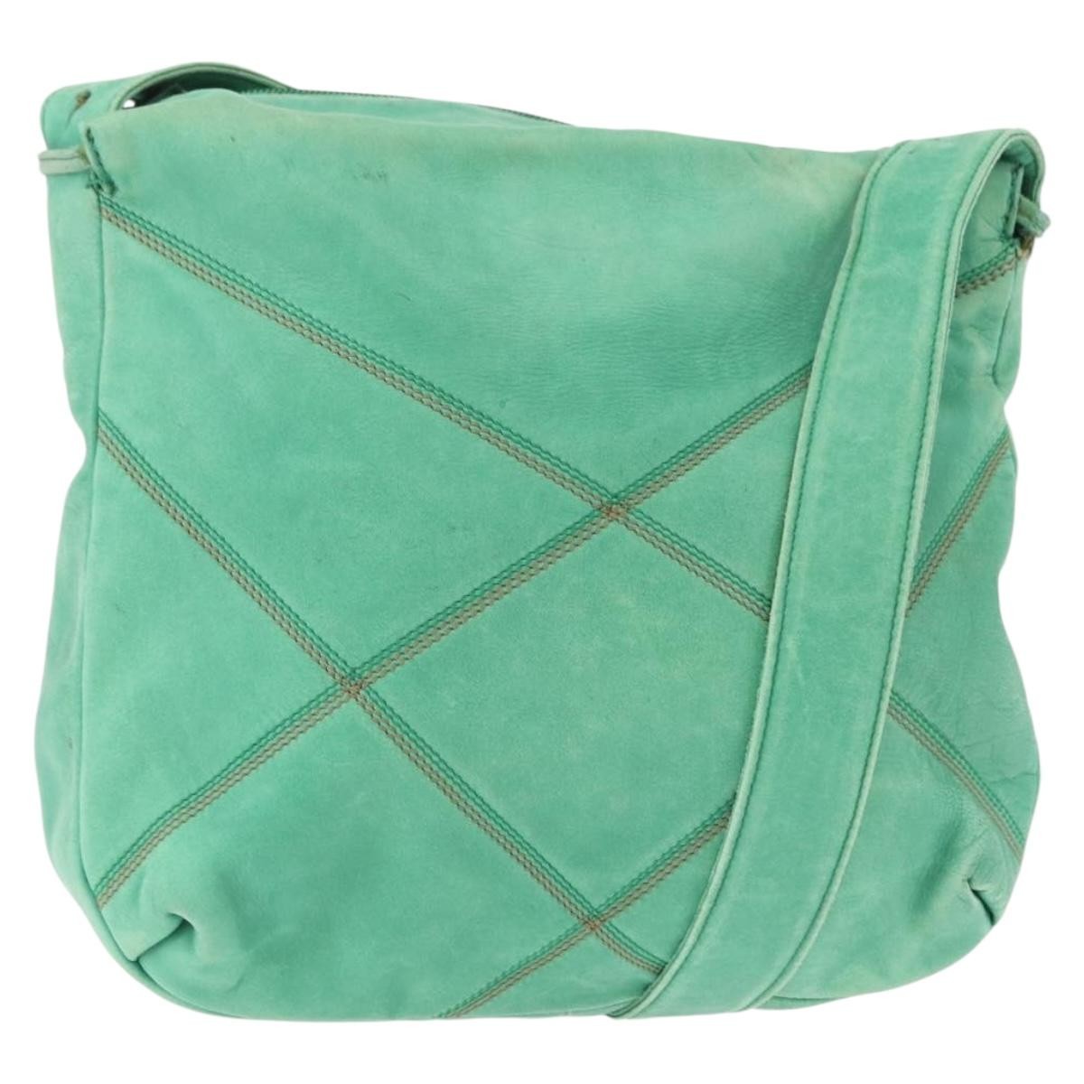 Loewe Vintage Leather Green Leather Shoulder Bag Bag (Pre-Owned)