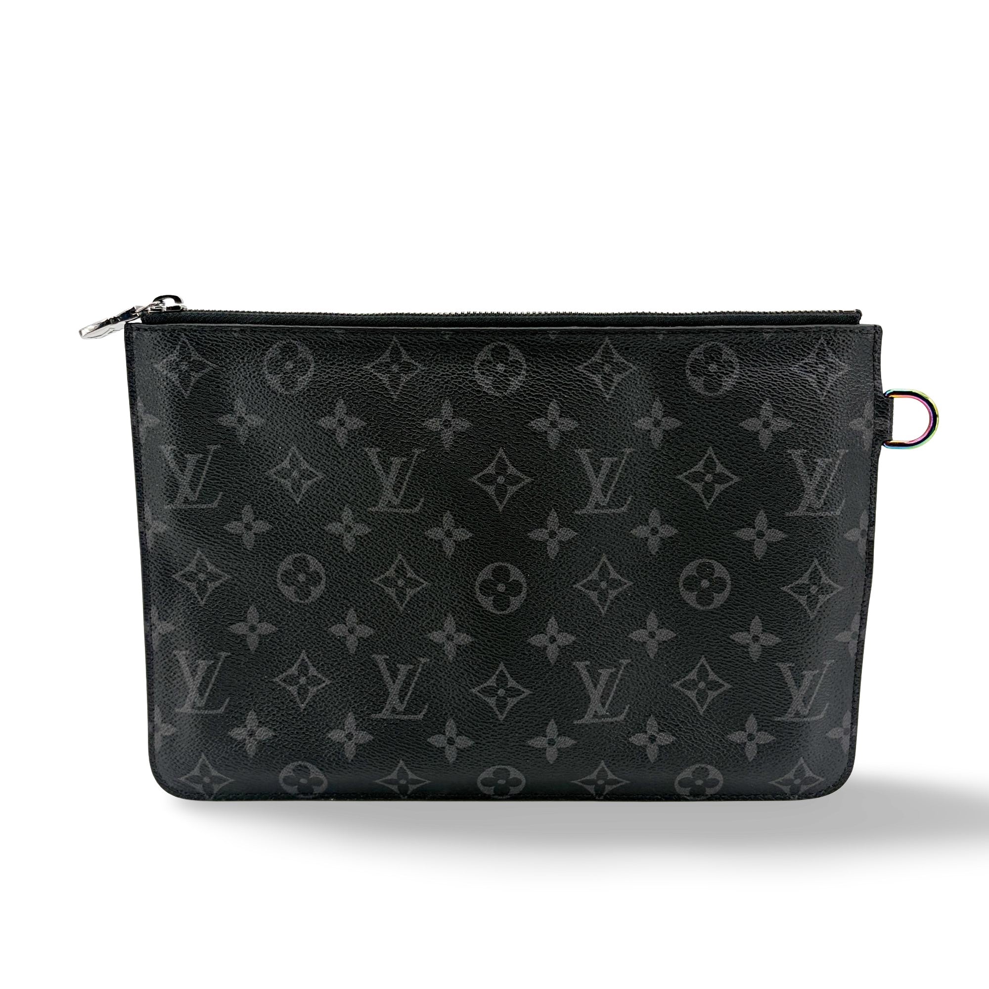 Louis Vuitton Pochette Voyage Monogram Eclipse Canvas Black Canvas Clutche & Pouche Bag (Pre-Owned)