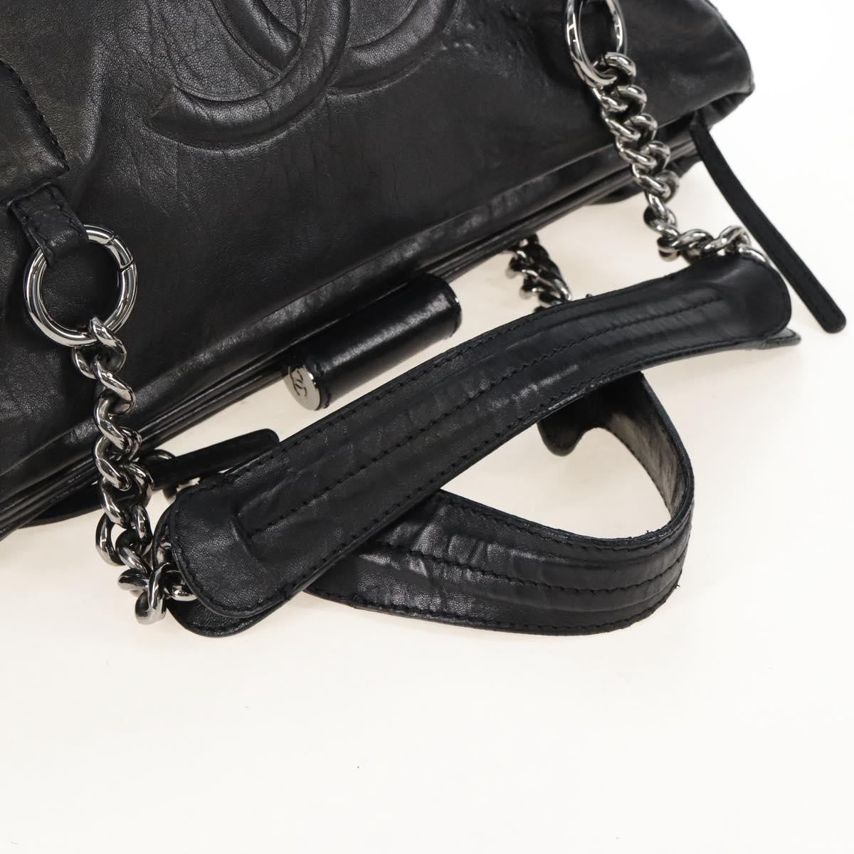 Chanel Perfect Day Leather Black Leather Tote Bag Bag (Pre-Owned)