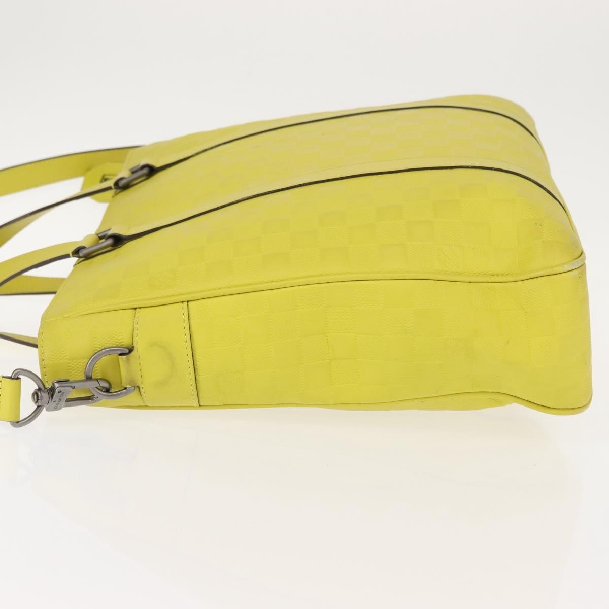 Louis Vuitton Tadao Damier Infini Leather Yellow Leather Handbag (Pre-Owned)