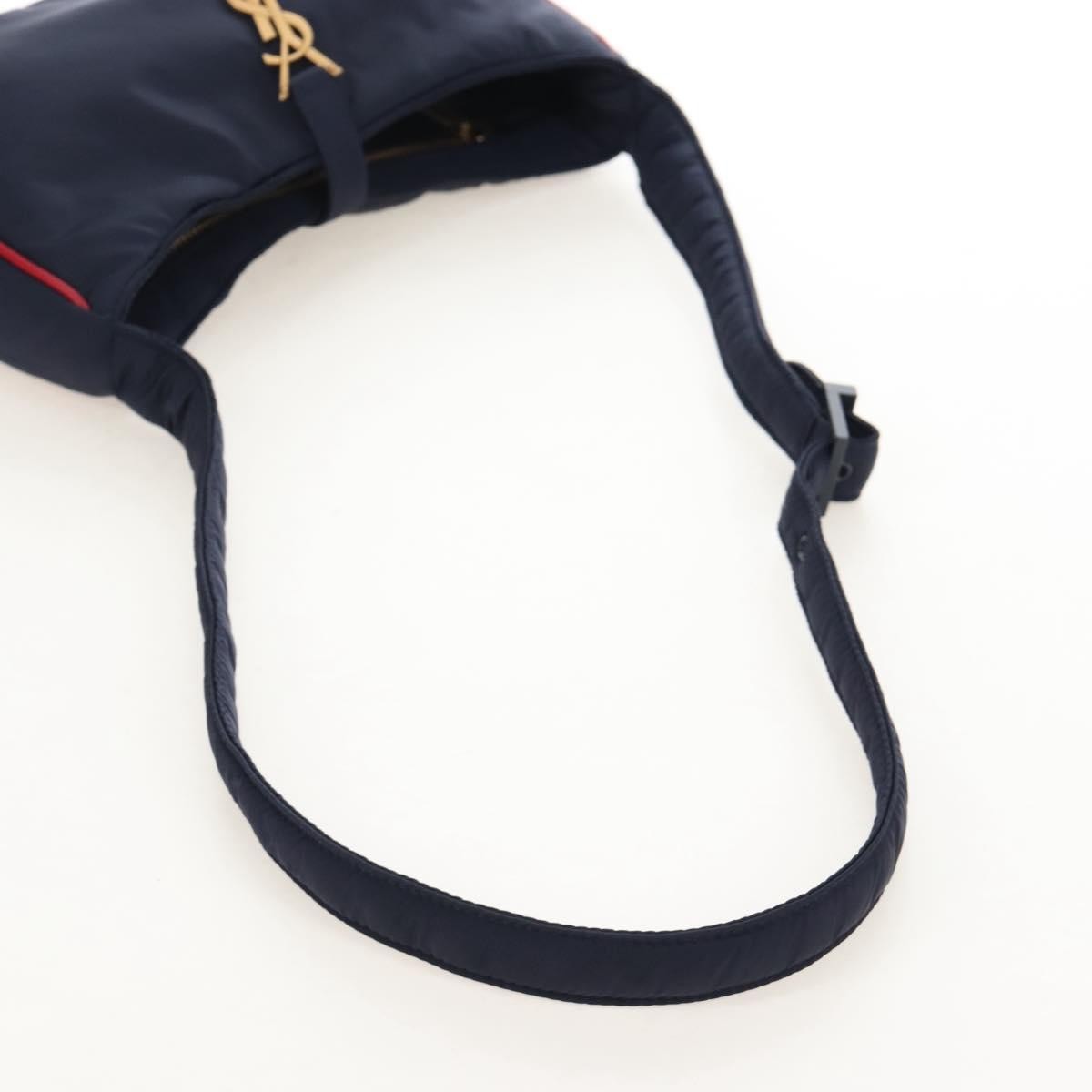 Saint Laurent Le 5 A 7 Hobo Nylon Navy Nylon Shoulder Bag Bag (Pre-Owned)