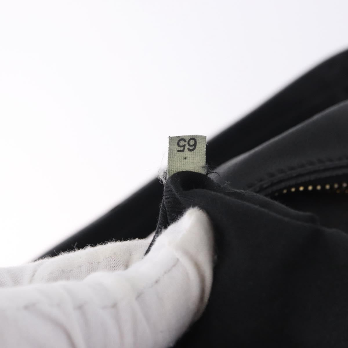 Miu Miu Zip Front Pocket Shopping Tote Leather Black Leather Shoulder Bag Bag (Pre-Owned)