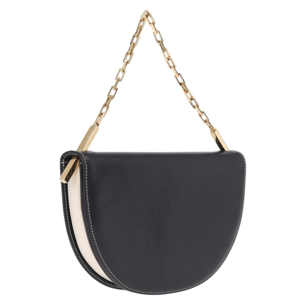 Fendi Shoulder Leather Black Leather Shoulder Bag Bag (Pre-Owned)