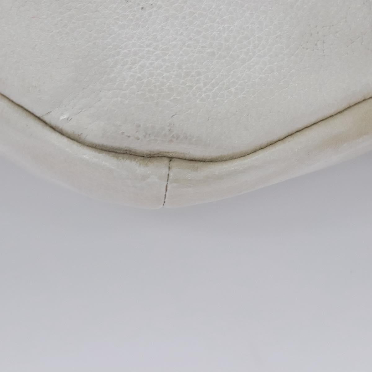 Gucci Logo Belt Printed Leather White Leather Shoulder Bag Bag (Pre-Owned)