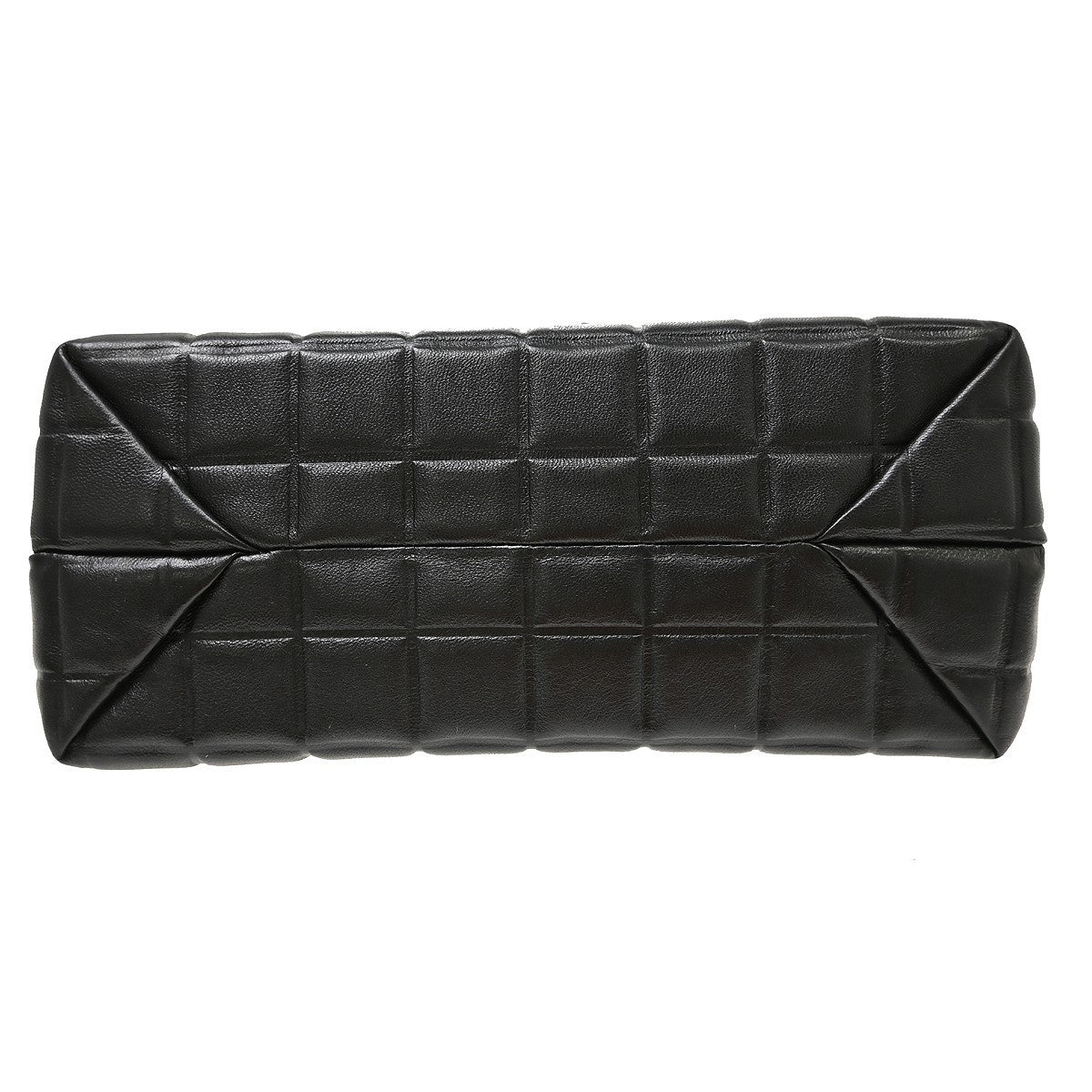 Chanel Chocolate Bar Frame Quilted Lambskin Black Leather Shoulder Bag Bag (Pre-Owned)