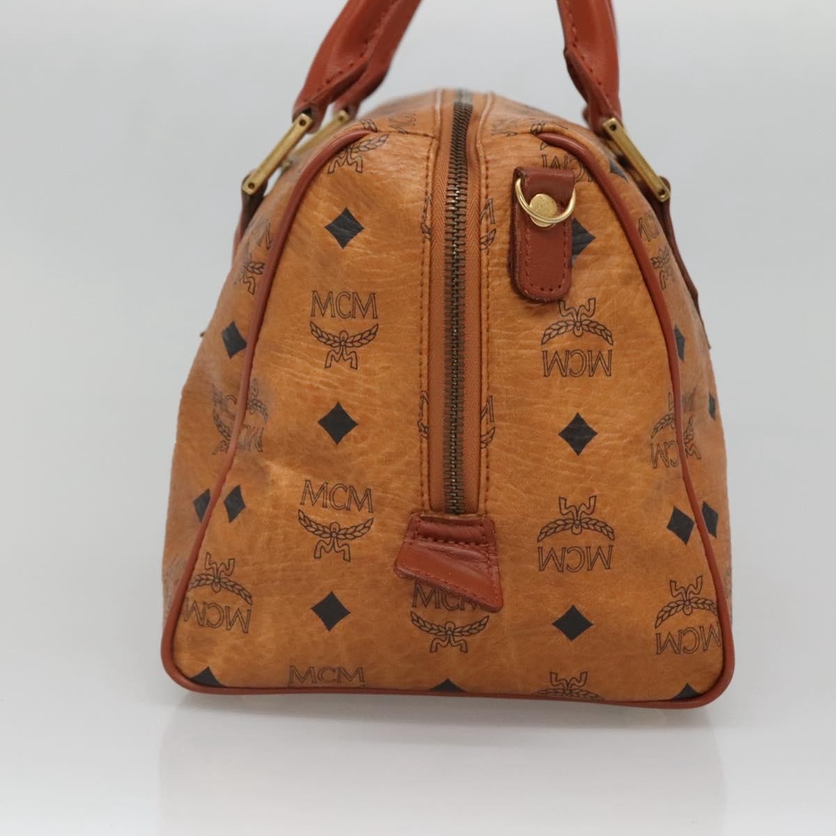 MCM Visetos Canvas And Leather Brown Pvc Handbag (Pre-Owned)