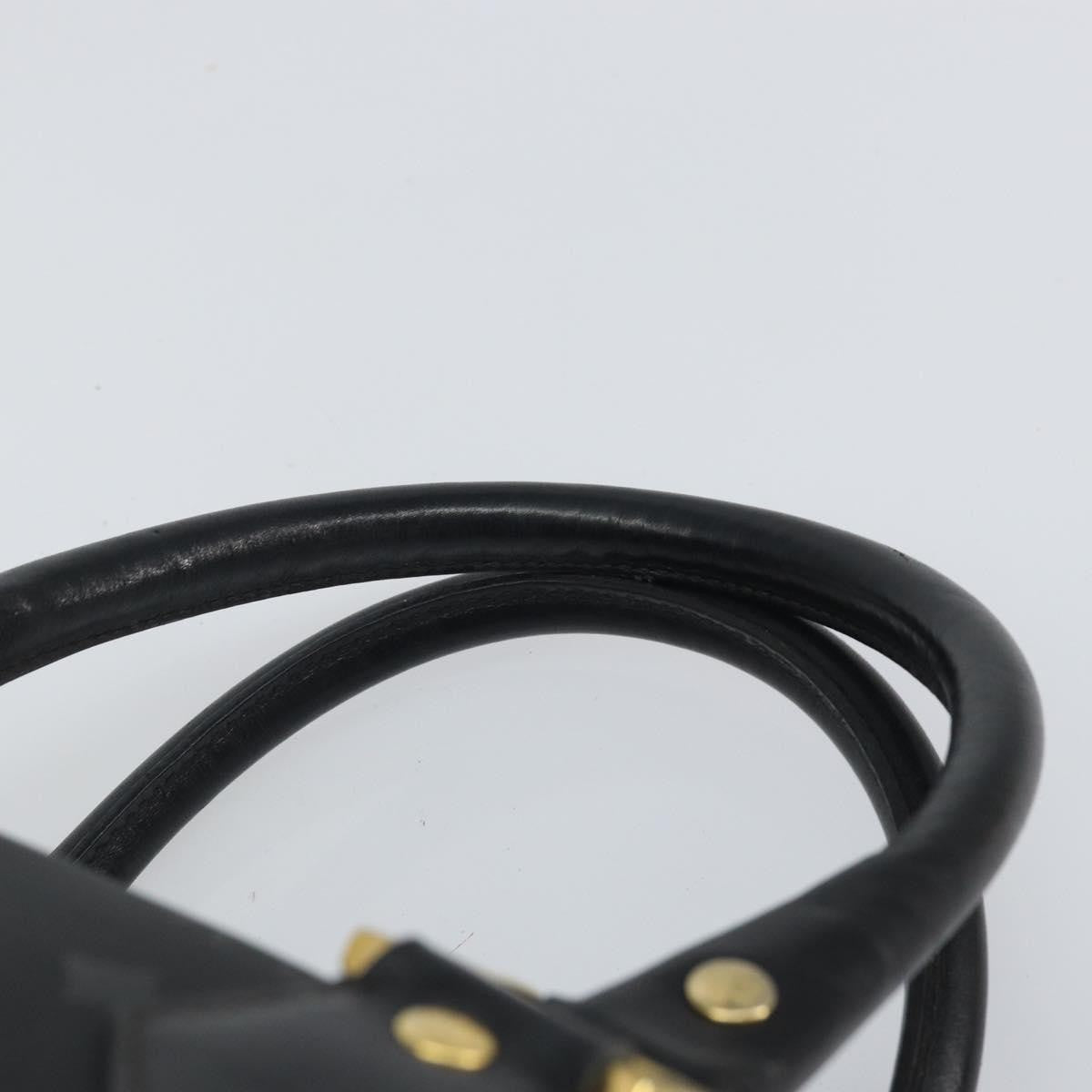 MCM Visetos Logogramme Canvas And Leather Black Canvas Handbag (Pre-Owned)