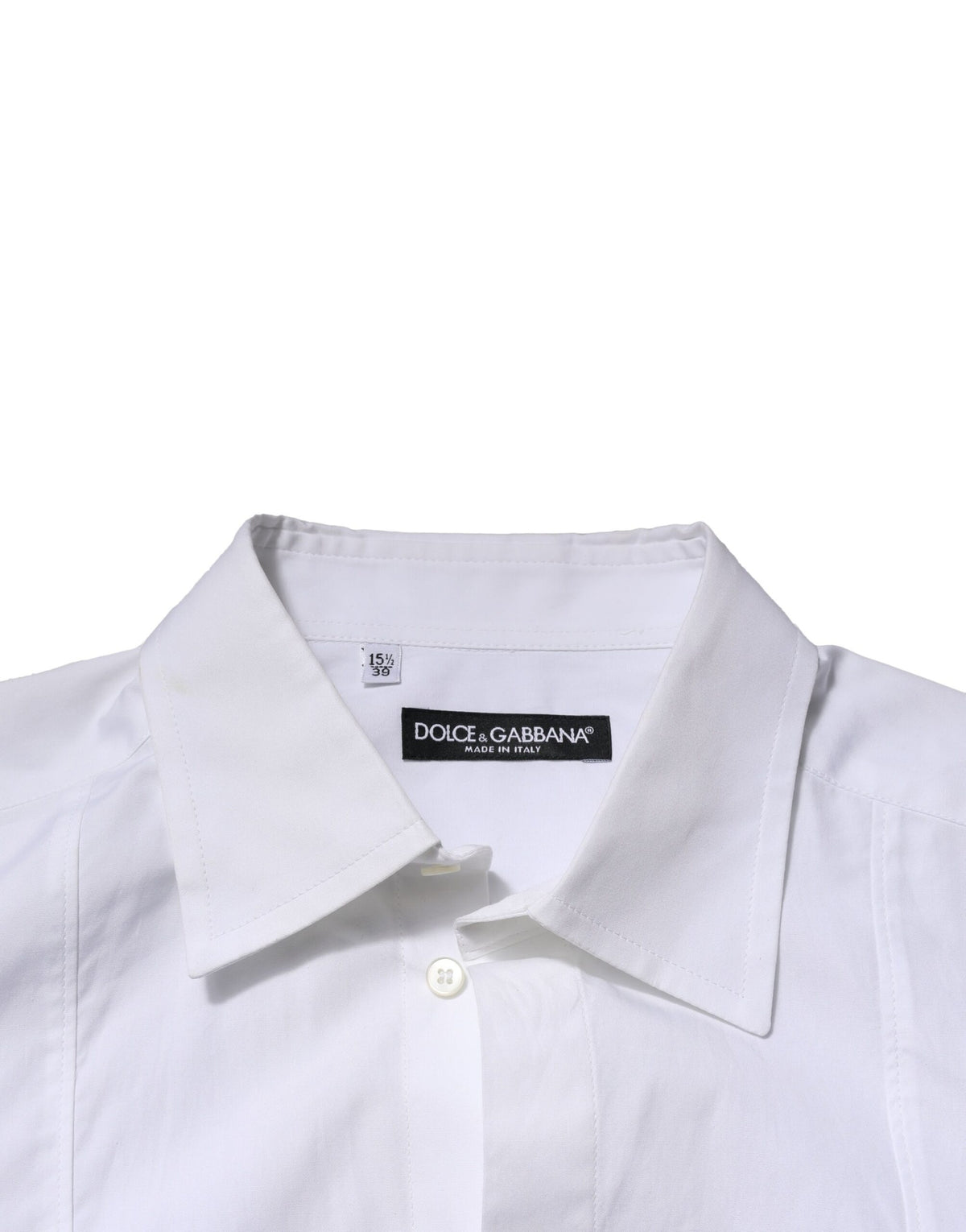 Dolce & Gabbana White Poplin Cotton Formal Men Dress Men's Shirt