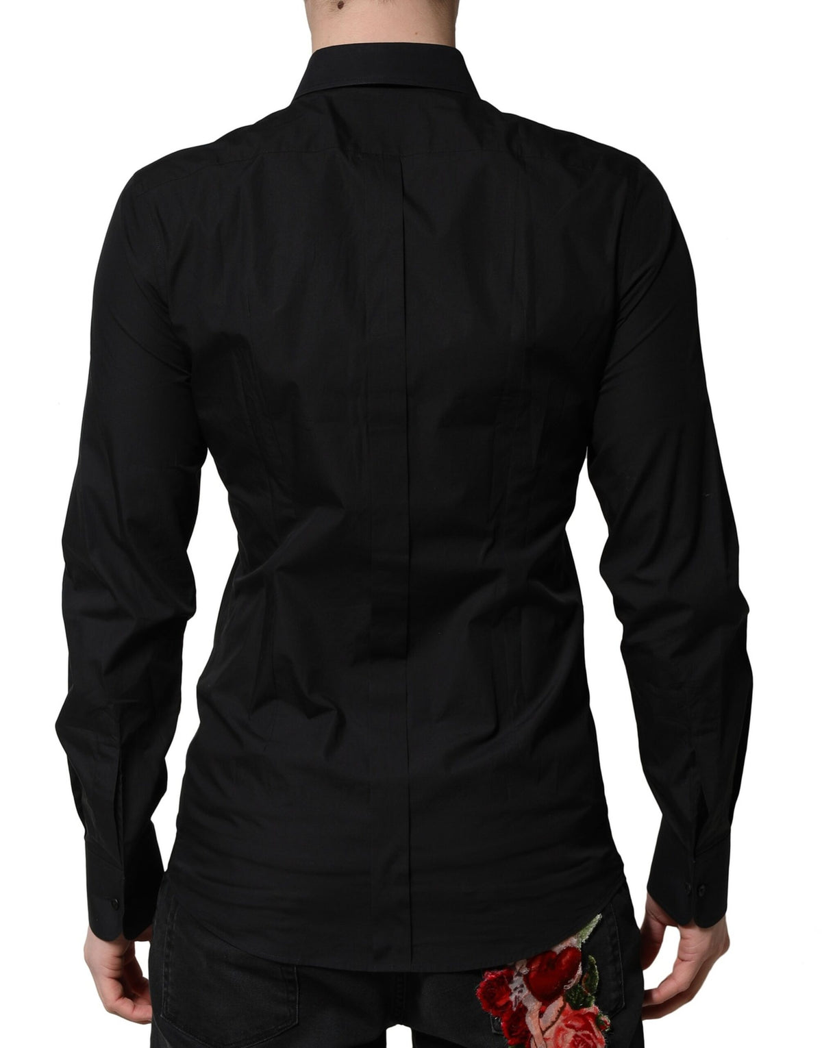 Dolce & Gabbana Black GOLD Long Sleeves Dress Formal Men's Shirt