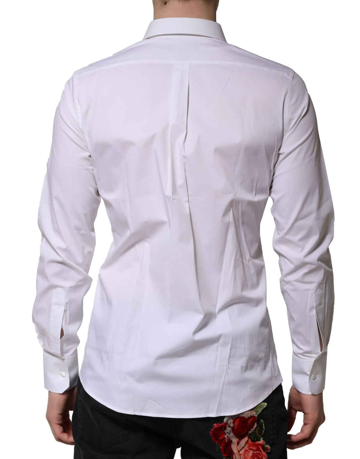 Dolce & Gabbana White MARTINI Long Sleeves Dress Formal Men's Shirt (Pre-Owned)