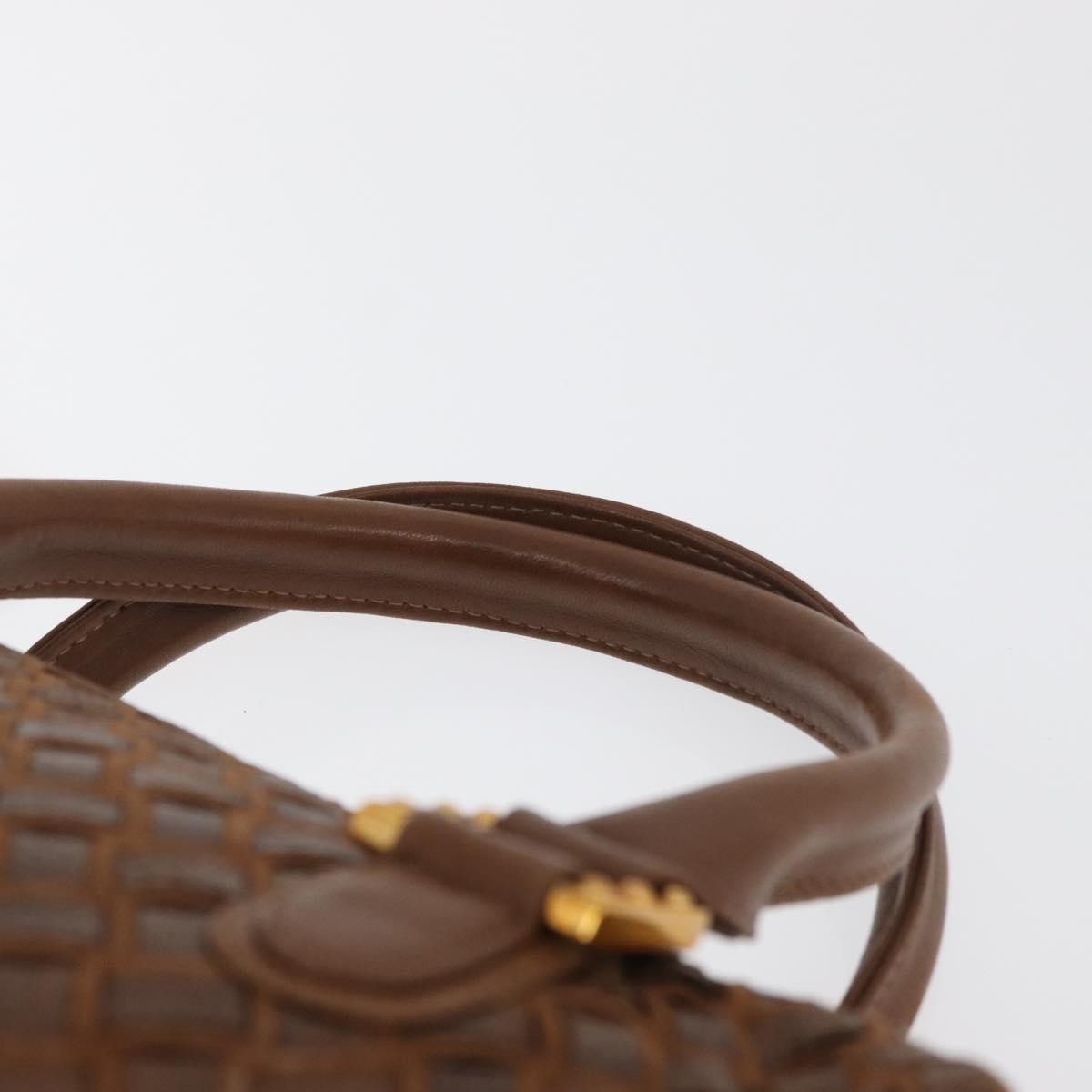 Bally Vintage Leather Brown Leather Handbag (Pre-Owned)