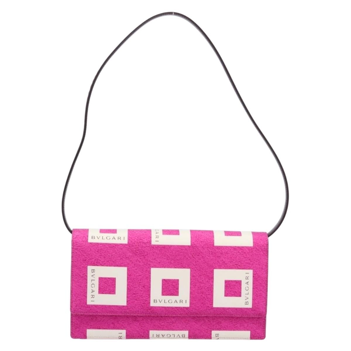 Bvlgari Clutch Canvas And Leather Pink Canvas Clutche & Pouche Bag (Pre-Owned)