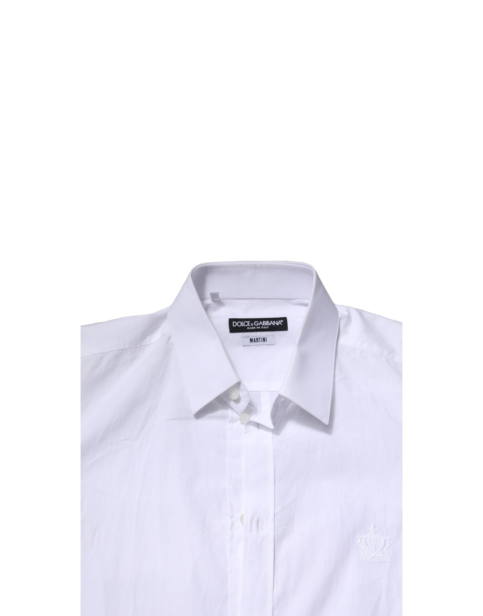 Dolce & Gabbana White MARTINI Long Sleeves Men Formal Men's Shirt