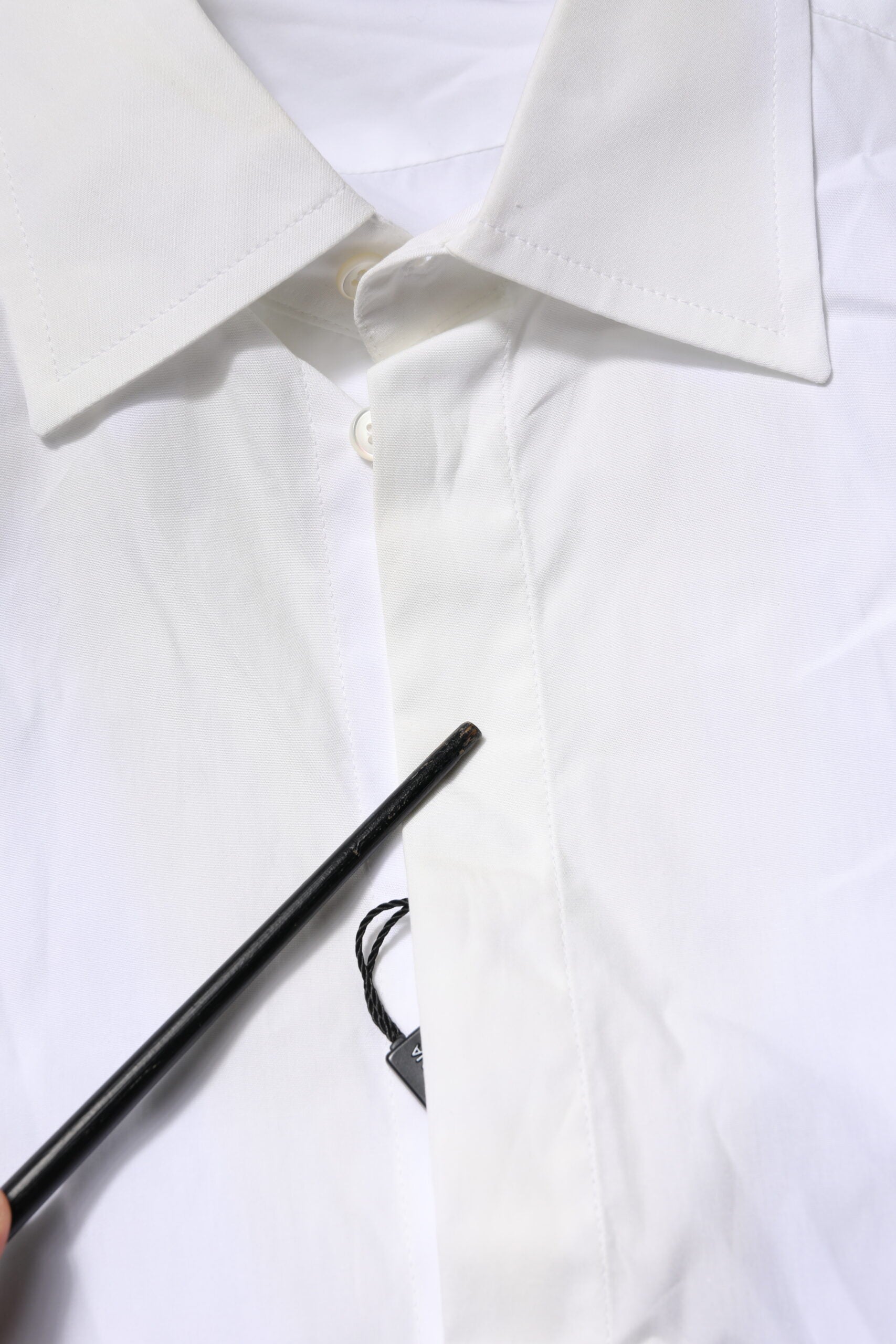 Dolce & Gabbana White Poplin Cotton Formal Men Dress Men's Shirt (Pre-Owned)