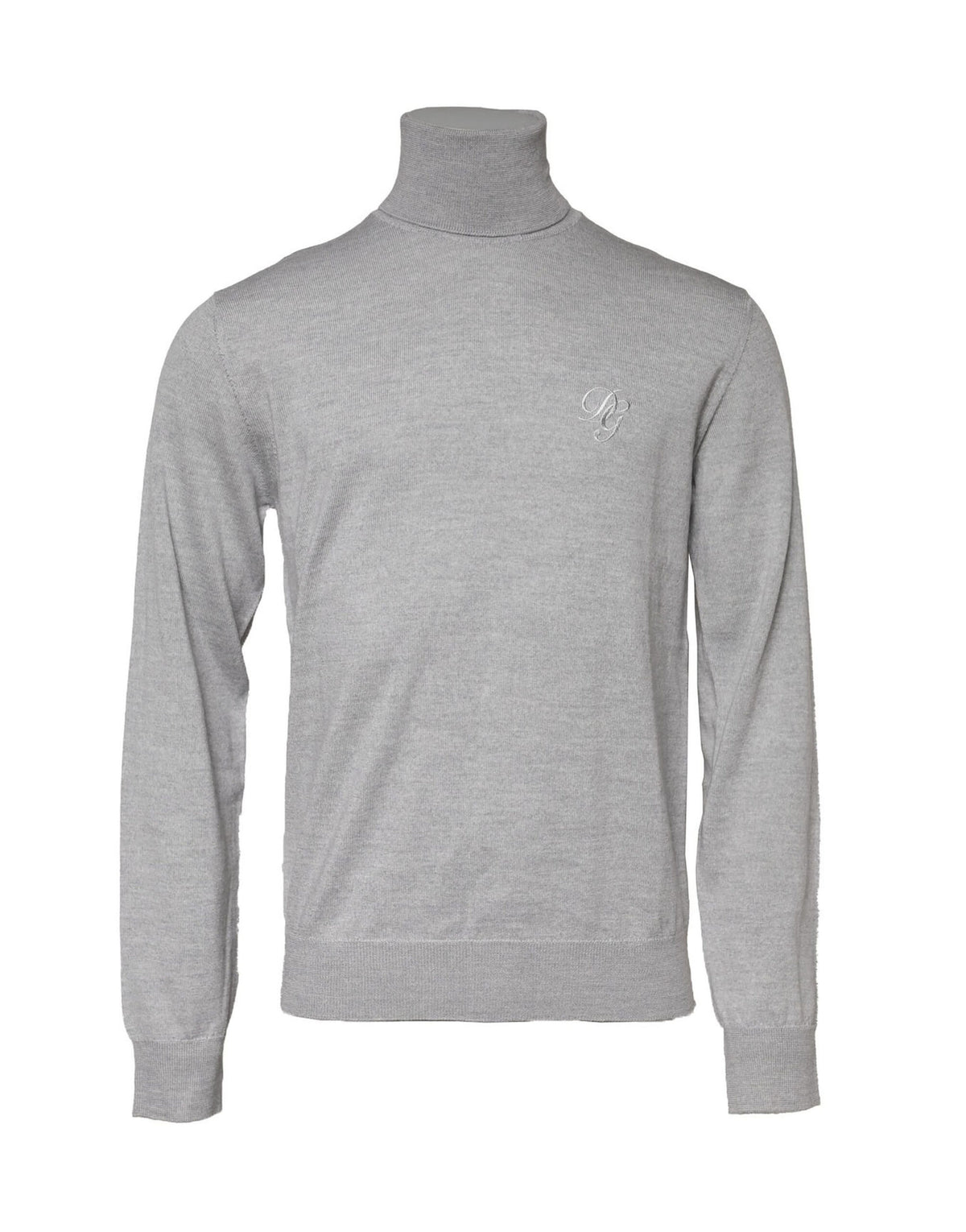 Dolce & Gabbana Gray Long Sleeve Turtleneck Pullover Men's Sweater (Pre-Owned)