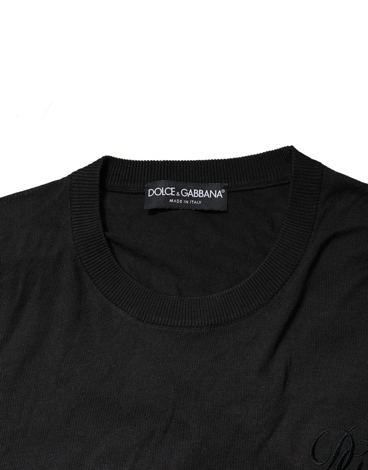 Dolce & Gabbana Black Cotton DG Logo Men Sweatshirt Men's Sweater (Pre-Owned)
