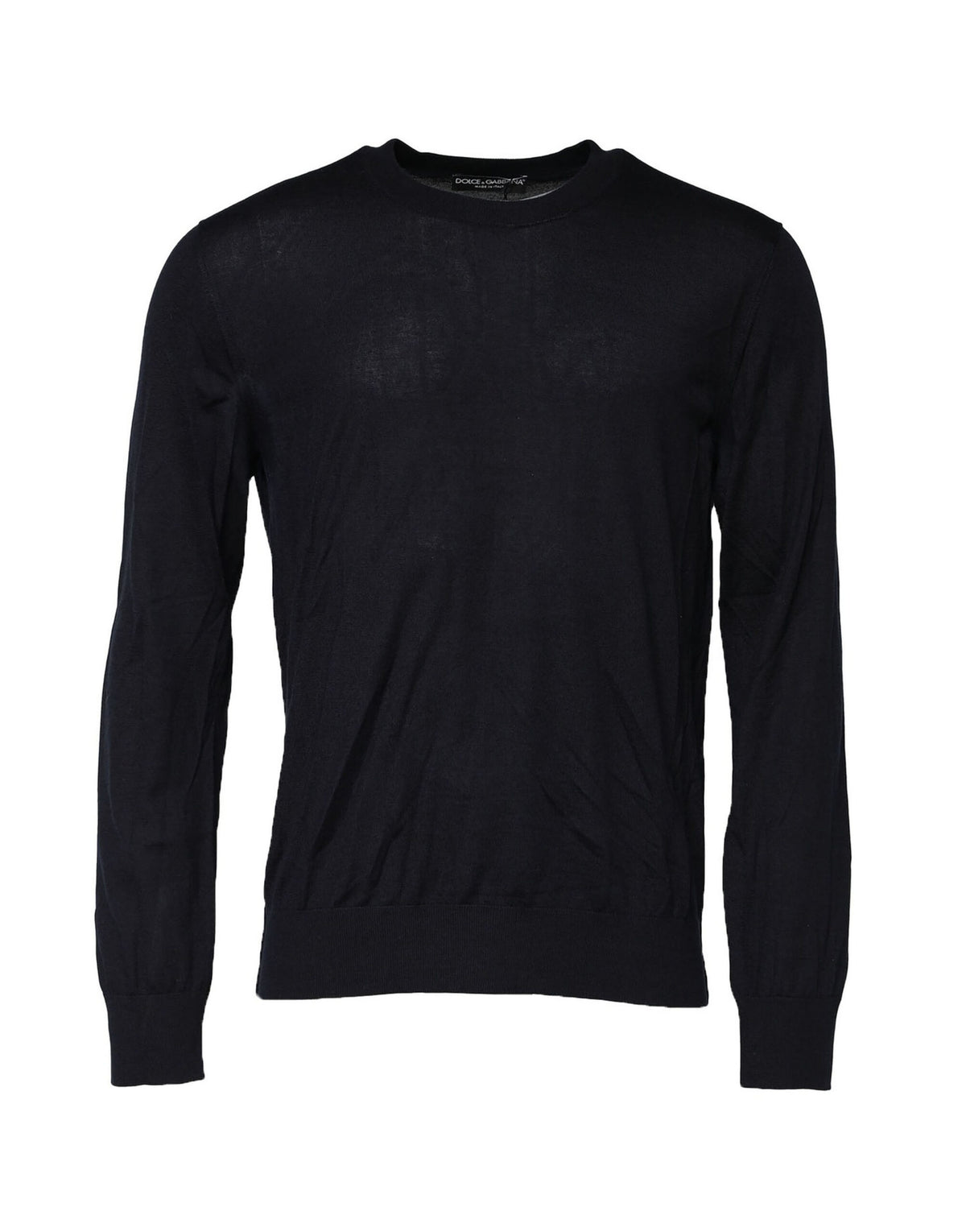 Dolce & Gabbana Black Long Sleeve CrewNeck Pullover Men's Sweater (Pre-Owned)