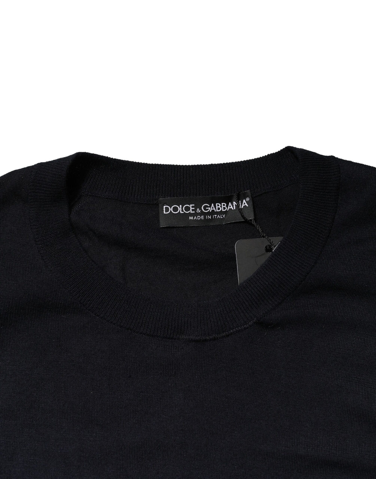 Dolce & Gabbana Black Long Sleeve CrewNeck Pullover Men's Sweater (Pre-Owned)