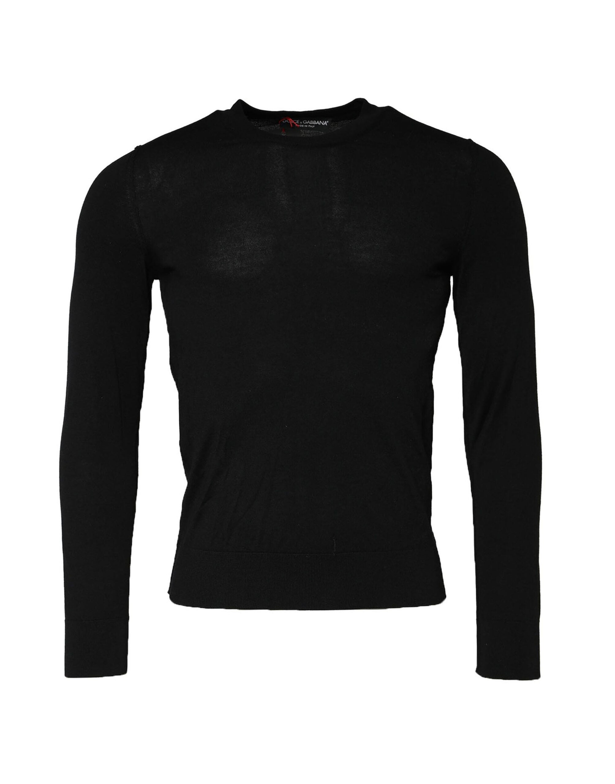 Dolce & Gabbana Black Long Sleeve Crew Neck Pullover Men's Sweater (Pre-Owned)