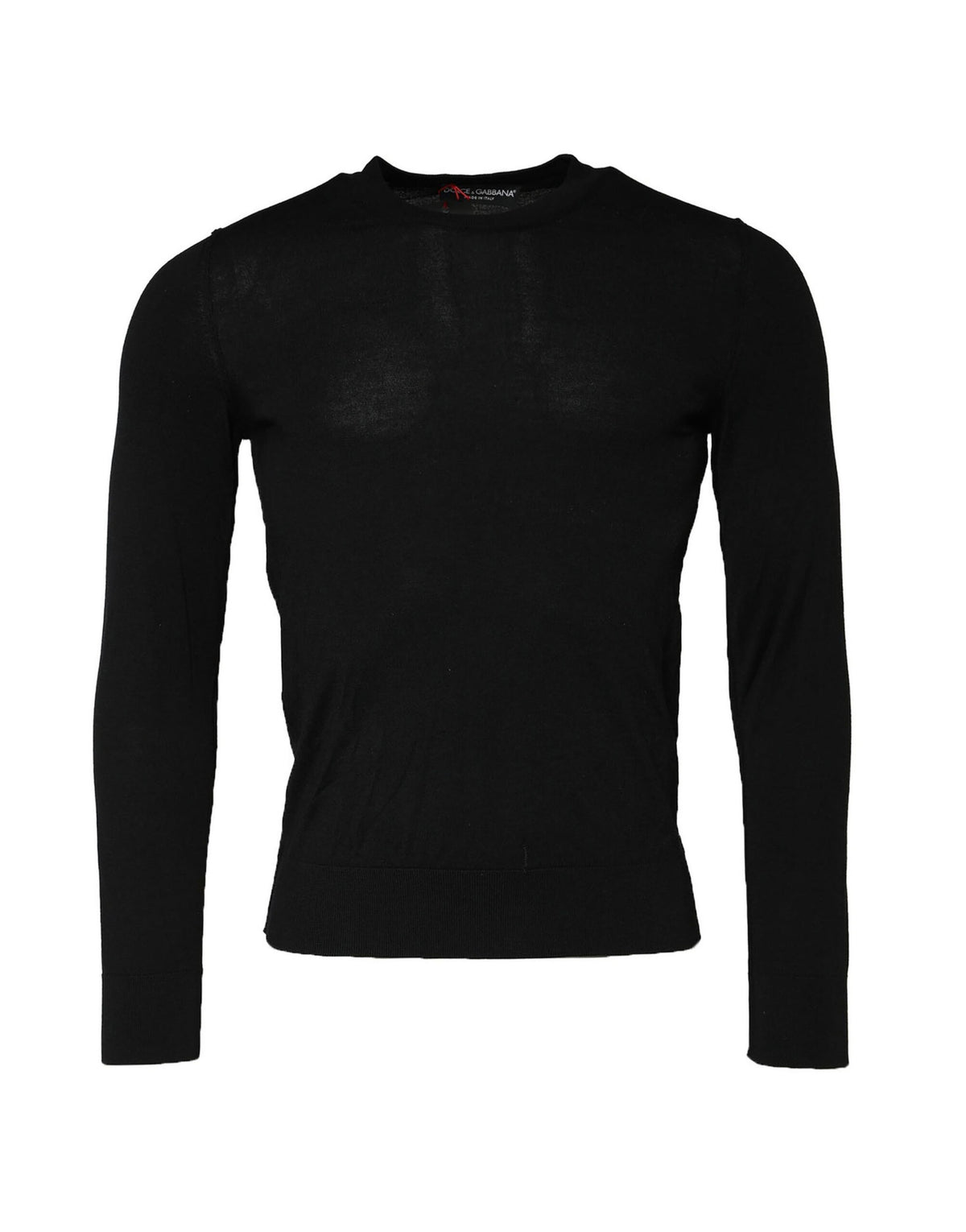 Dolce & Gabbana Black Long Sleeve Crew Neck Pullover Men's Sweater (Pre-Owned)