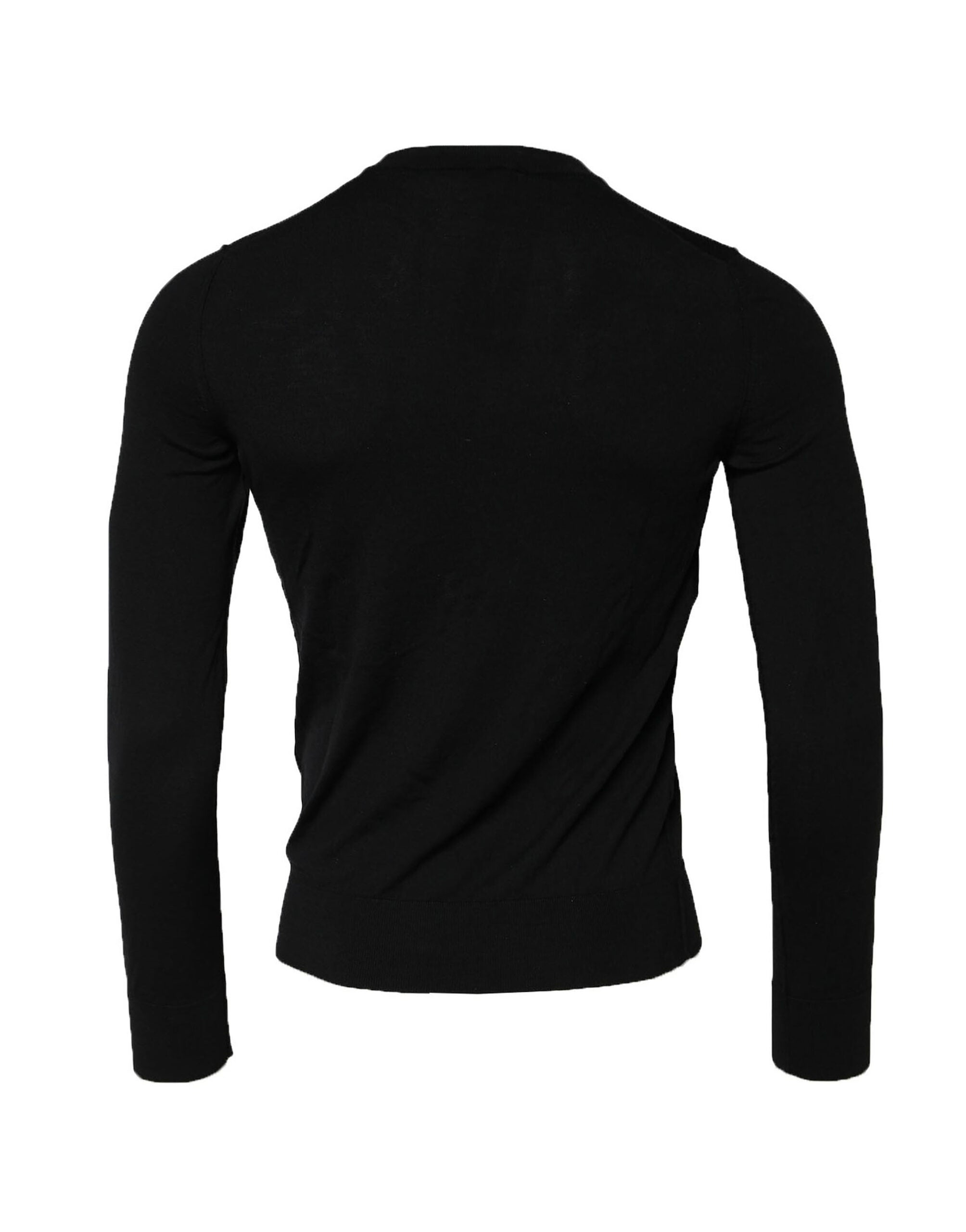 Dolce & Gabbana Black Long Sleeve Crew Neck Pullover Men's Sweater (Pre-Owned)