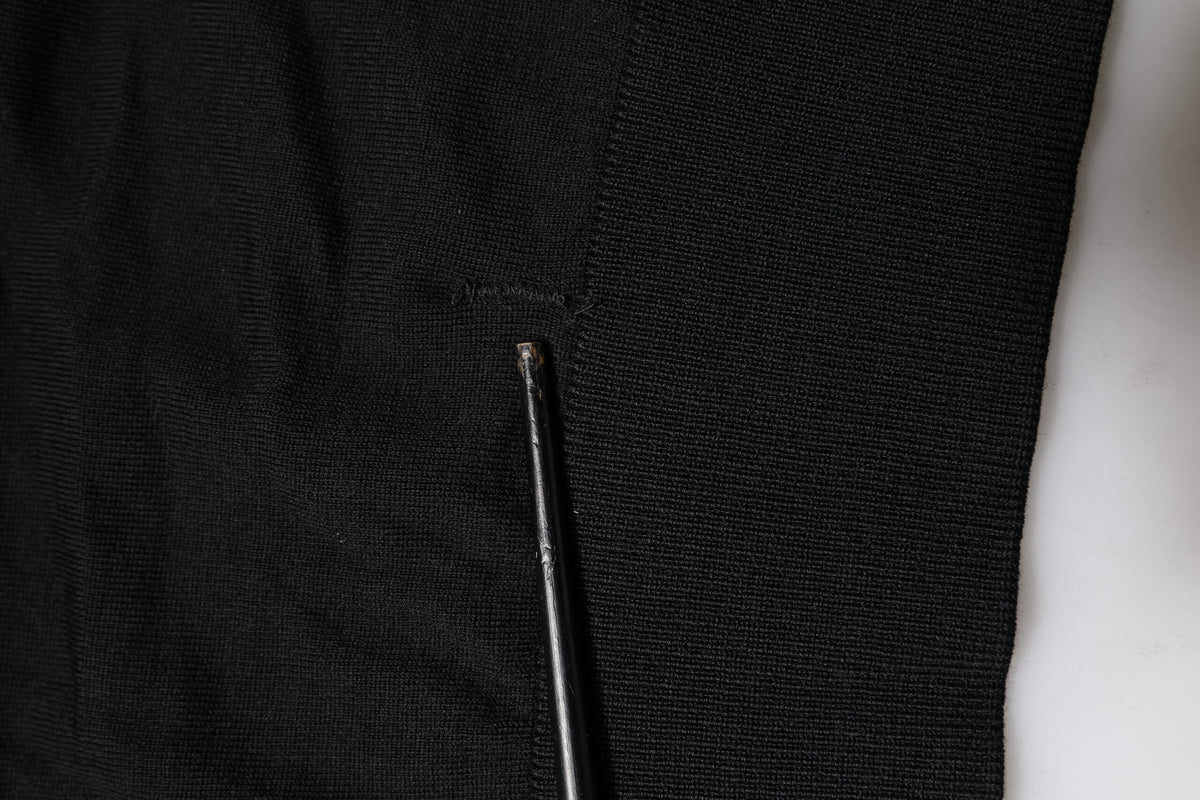 Dolce & Gabbana Black Long Sleeve Crew Neck Pullover Men's Sweater (Pre-Owned)