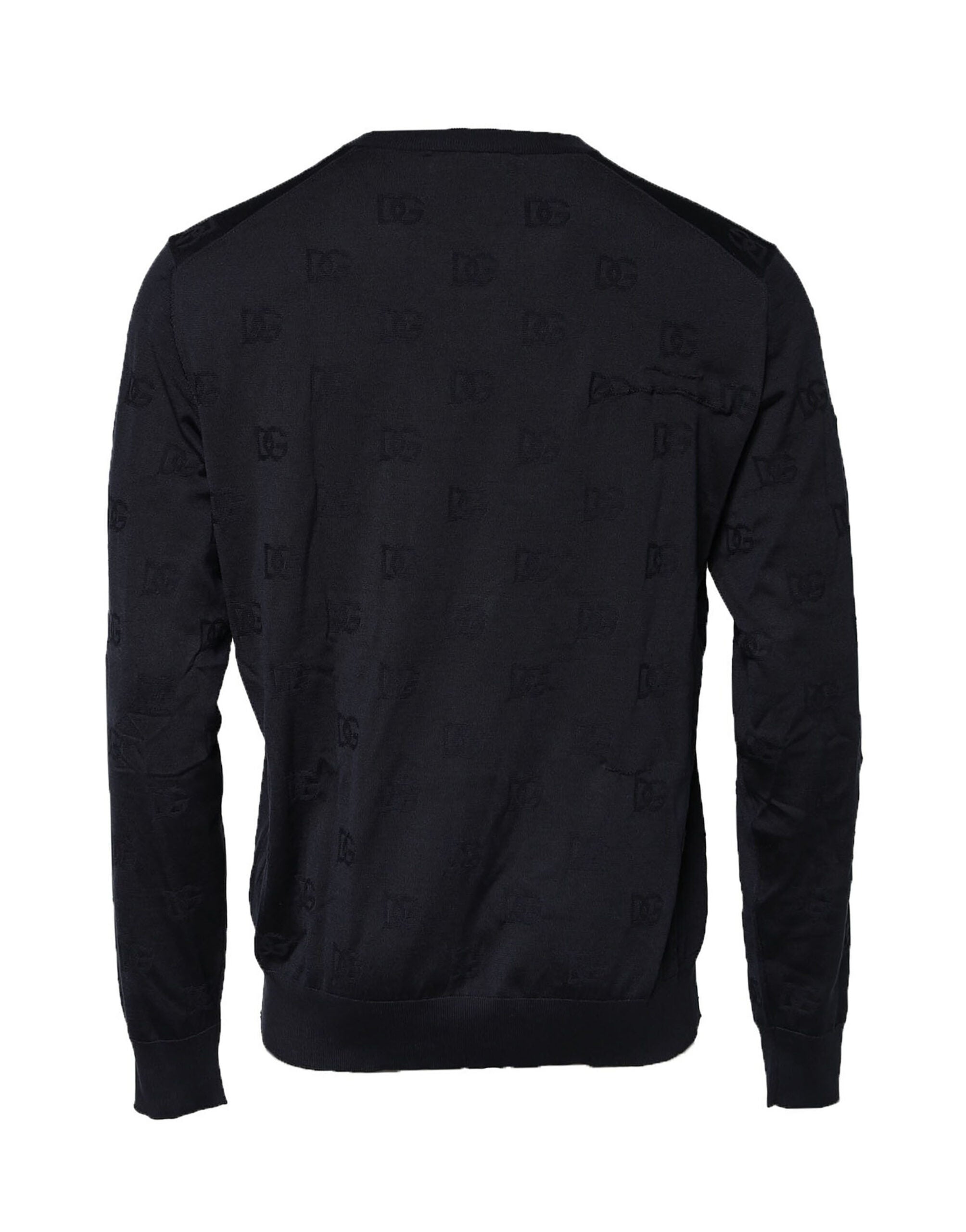 Dolce & Gabbana Black Silk Crew Neck Sweatshirt Men's Sweater (Pre-Owned)