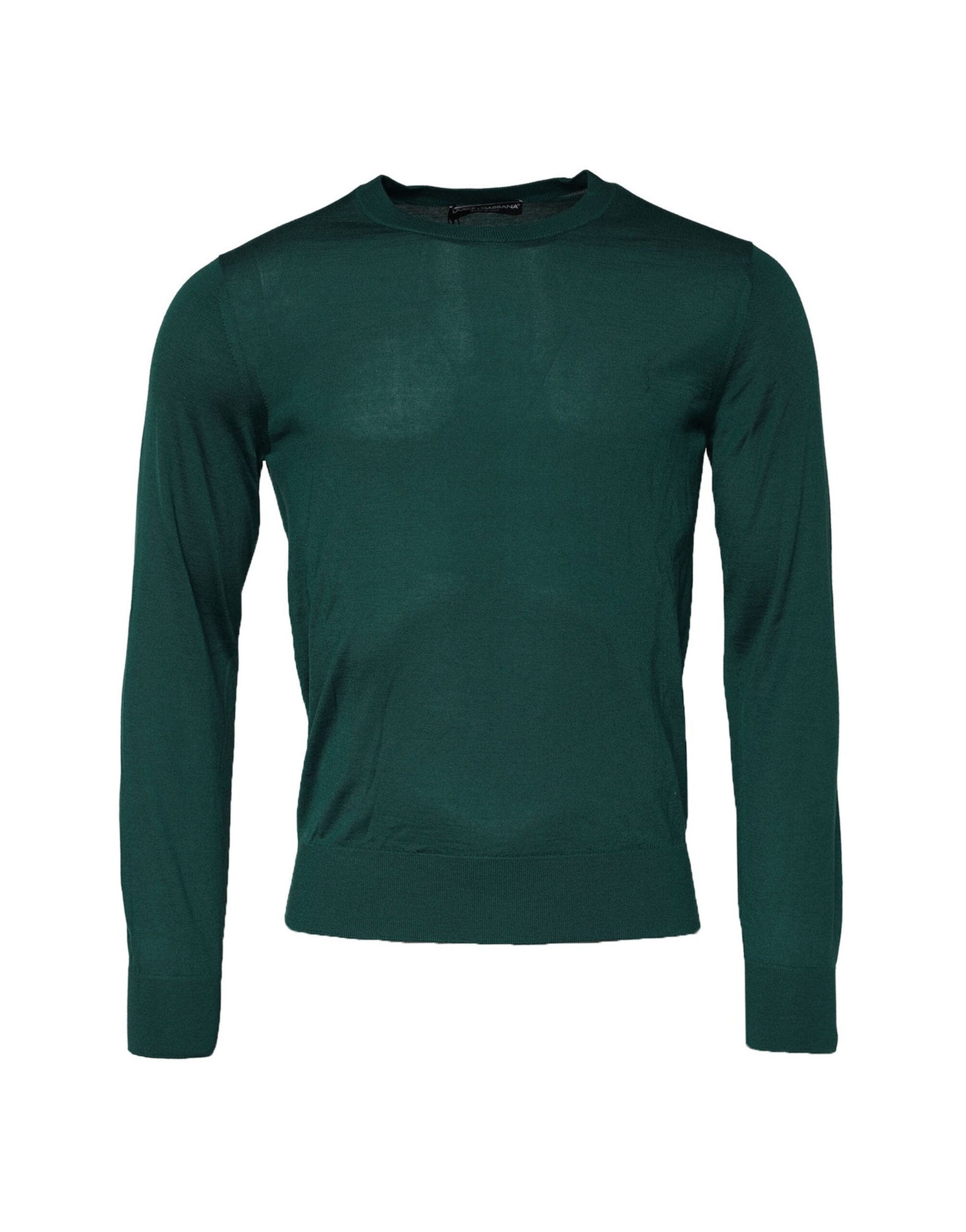 Dolce & Gabbana Green Cashmere Crew Neck Sweatshirt Men's Sweater (Pre-Owned)