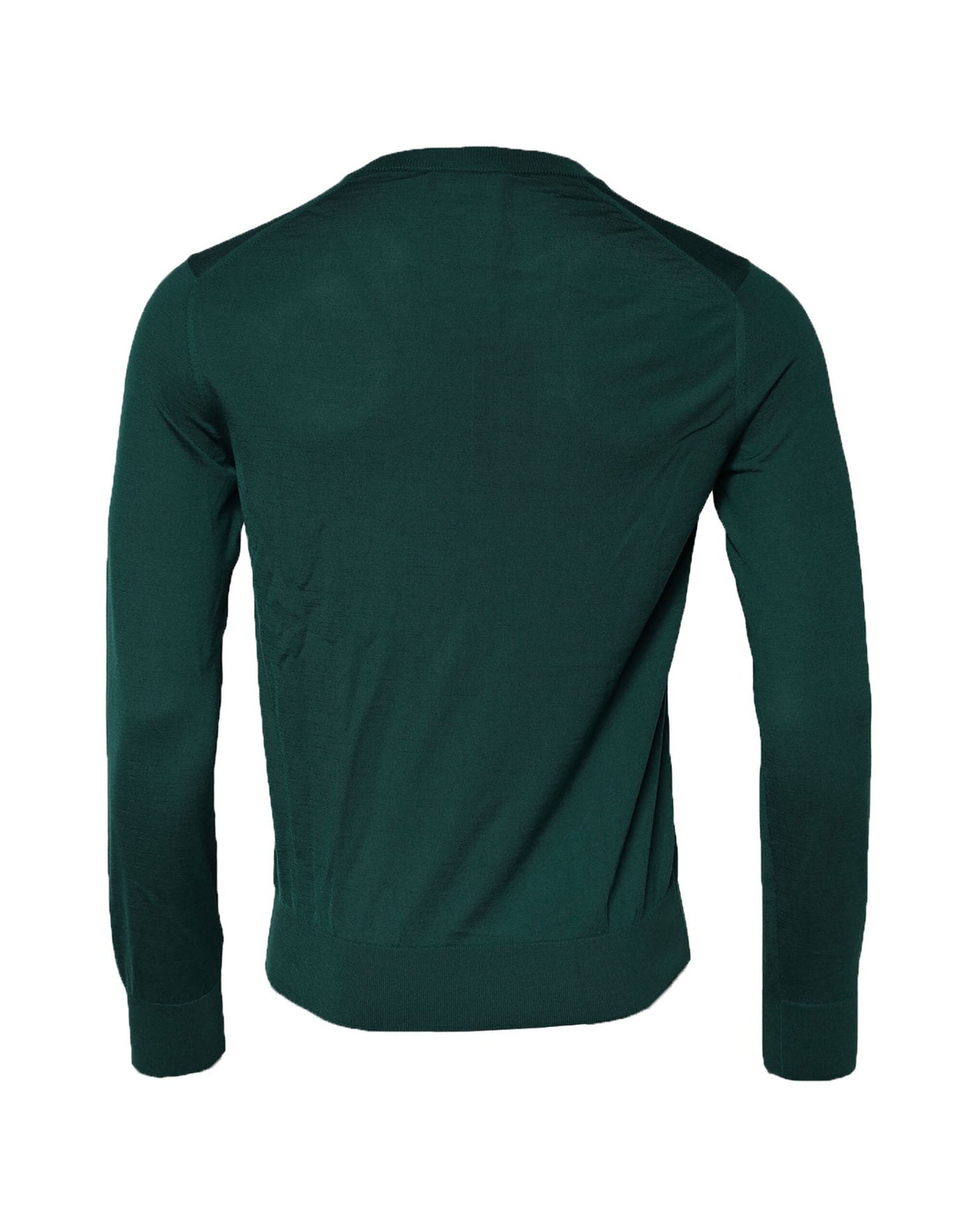 Dolce & Gabbana Green Cashmere Crew Neck Sweatshirt Men's Sweater (Pre-Owned)